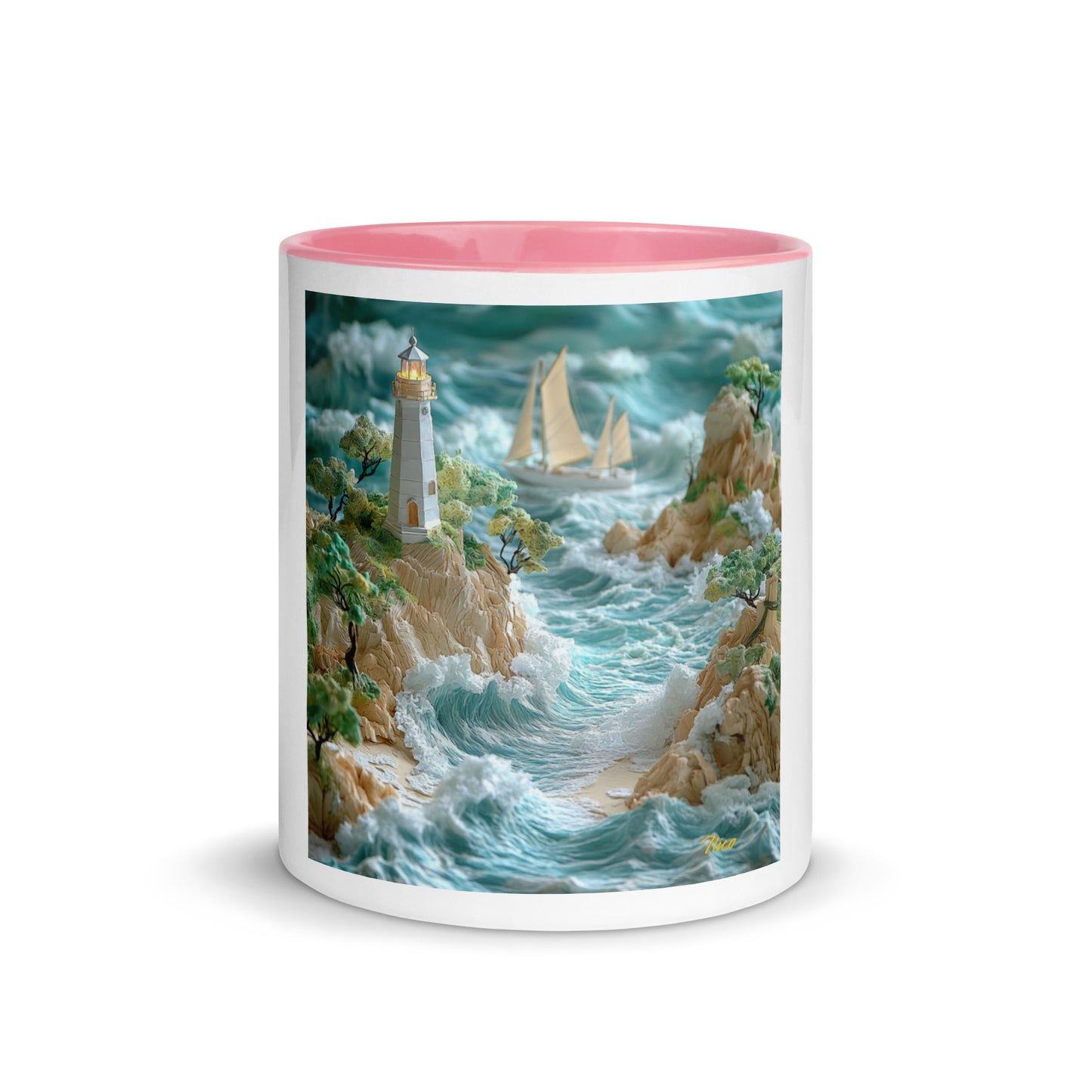 By The Seaside Series Print #9 - Mug with Color Inside