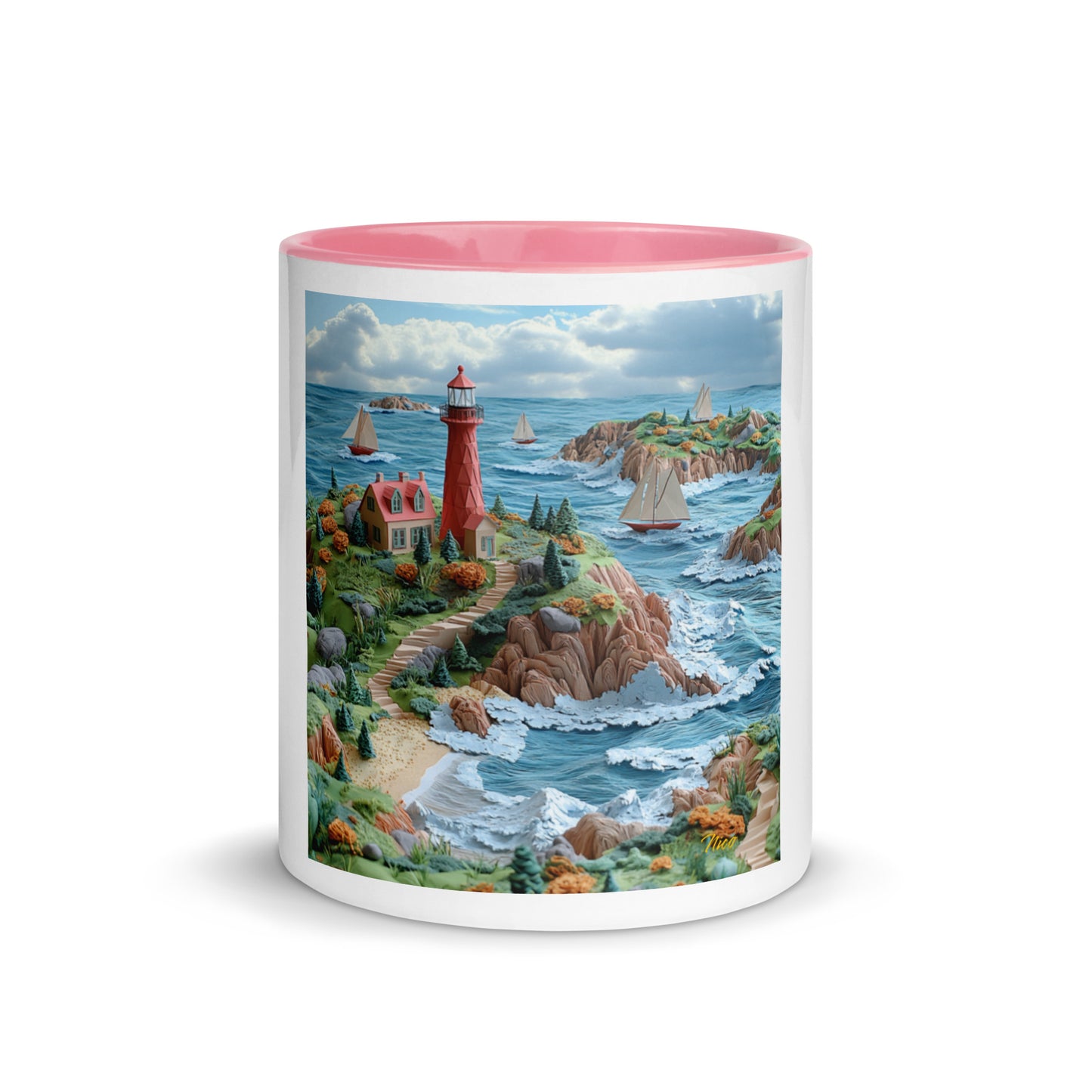 By The Seaside Series Print #6 - Mug with Color Inside