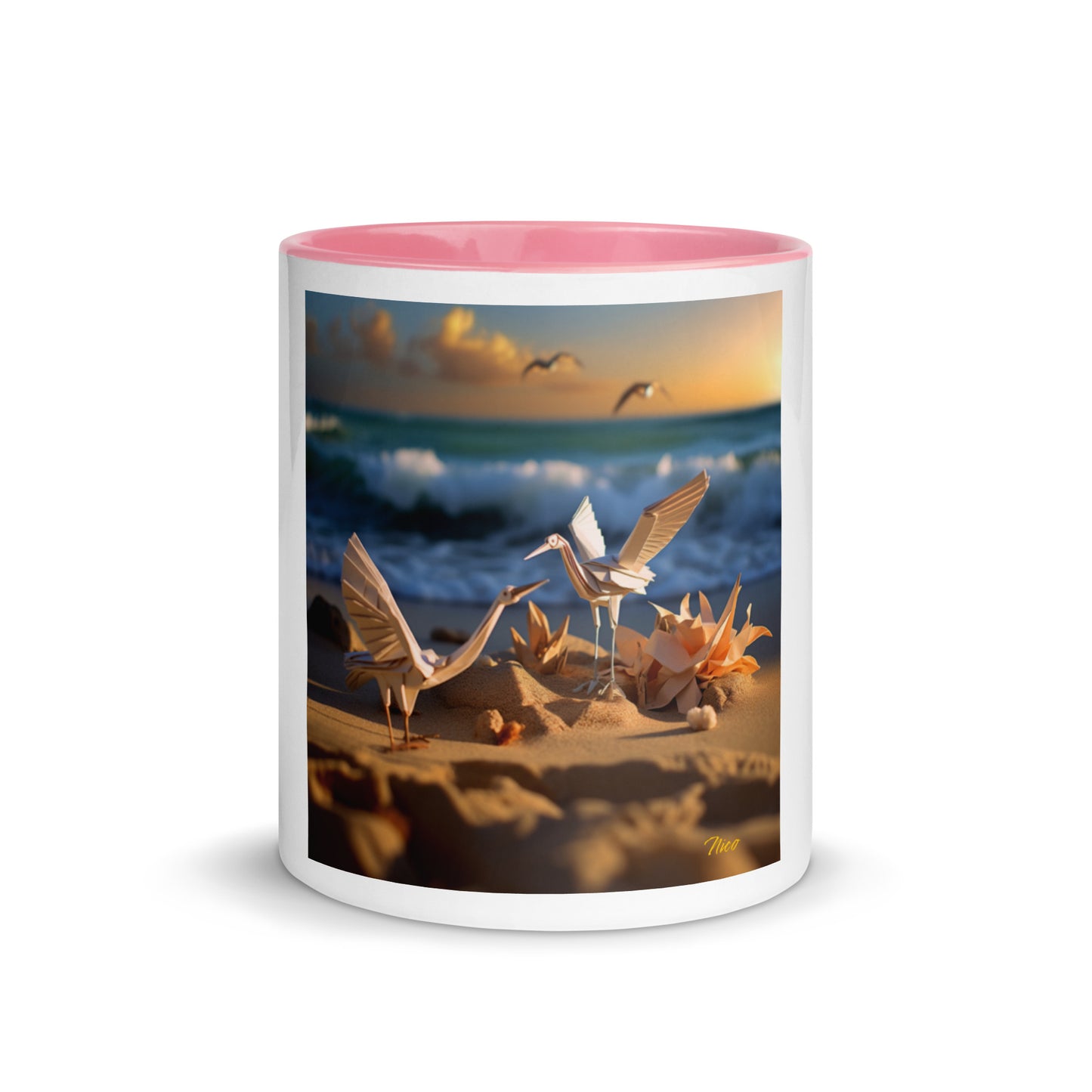 By The Seaside Series Print #3 - Mug with Color Inside