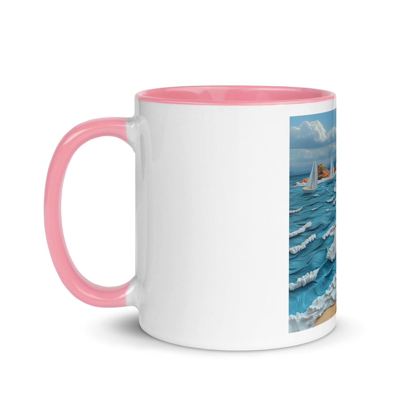 By The Seaside Series Print #4 - Mug with Color Inside