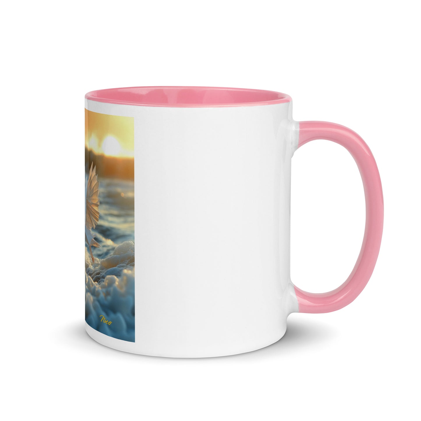 By The Seaside Series Print #5 Mug with Color Inside