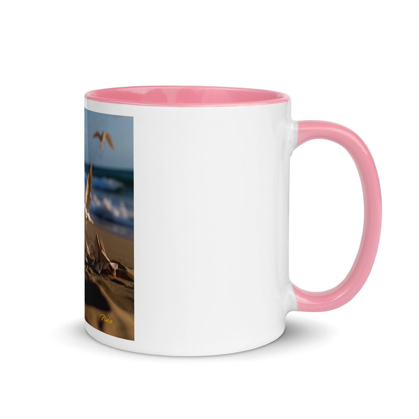 By The Seaside Series Print #7 - Mug with Color Inside