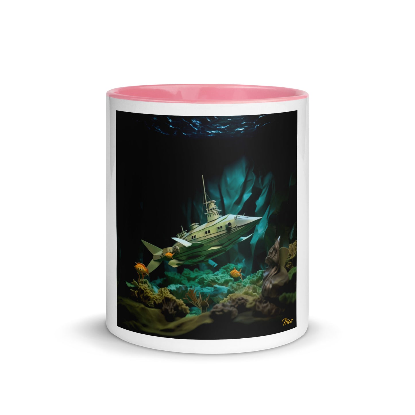 20,000 Leagues Under The Sea Series Print #8 - Mug with Color Inside