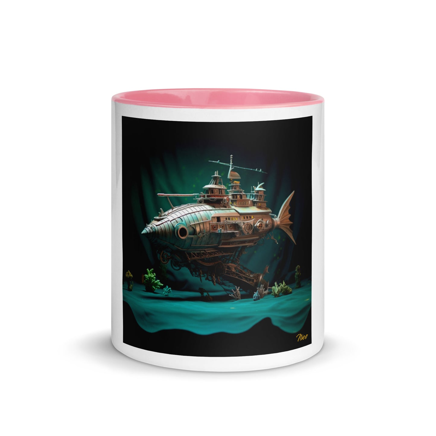 20,000 Leagues Under The Sea Series Print #2 - Mug with Color Inside