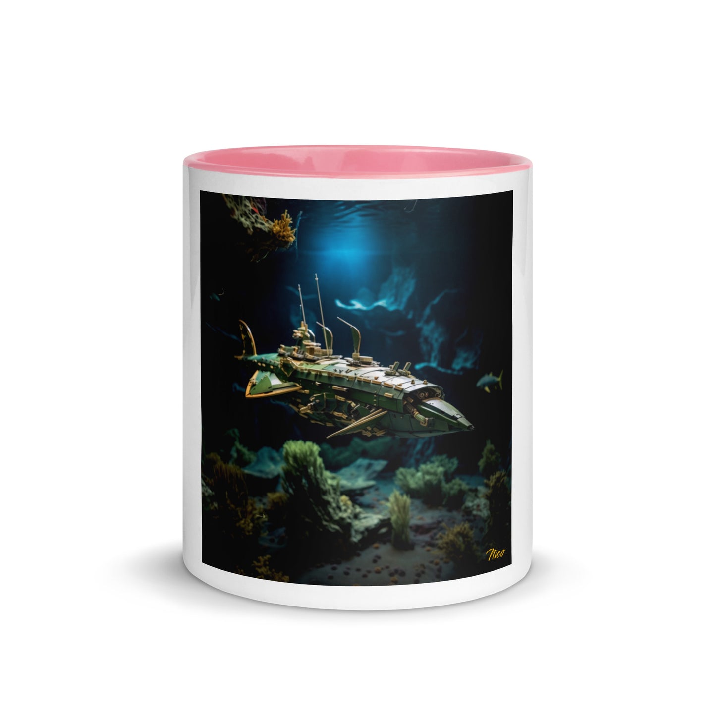 20,000 Leagues Under The Sea Series Print #1 - Mug with Color Inside