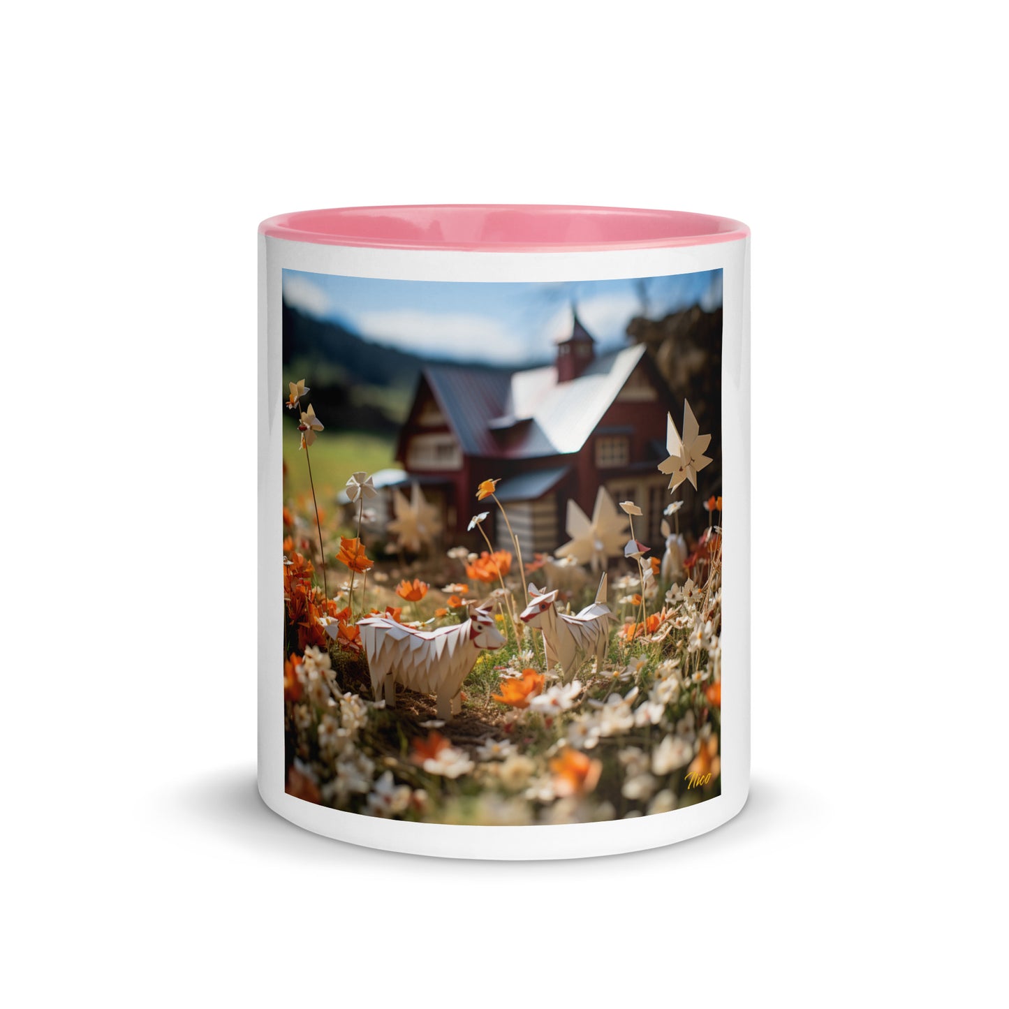 Meadow By The Farm Series Print #10 - Mug with Color Inside