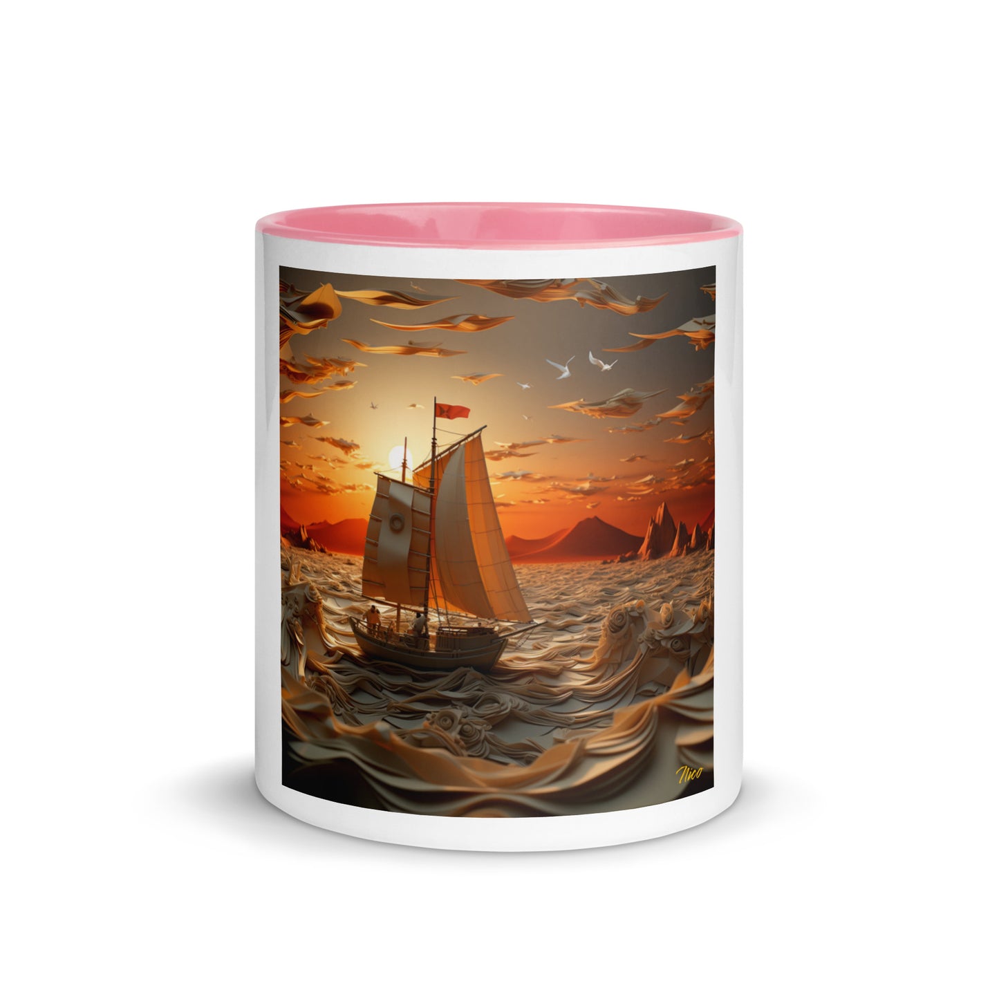 Into The Sunset Series Print #7 - Mug with Color Inside