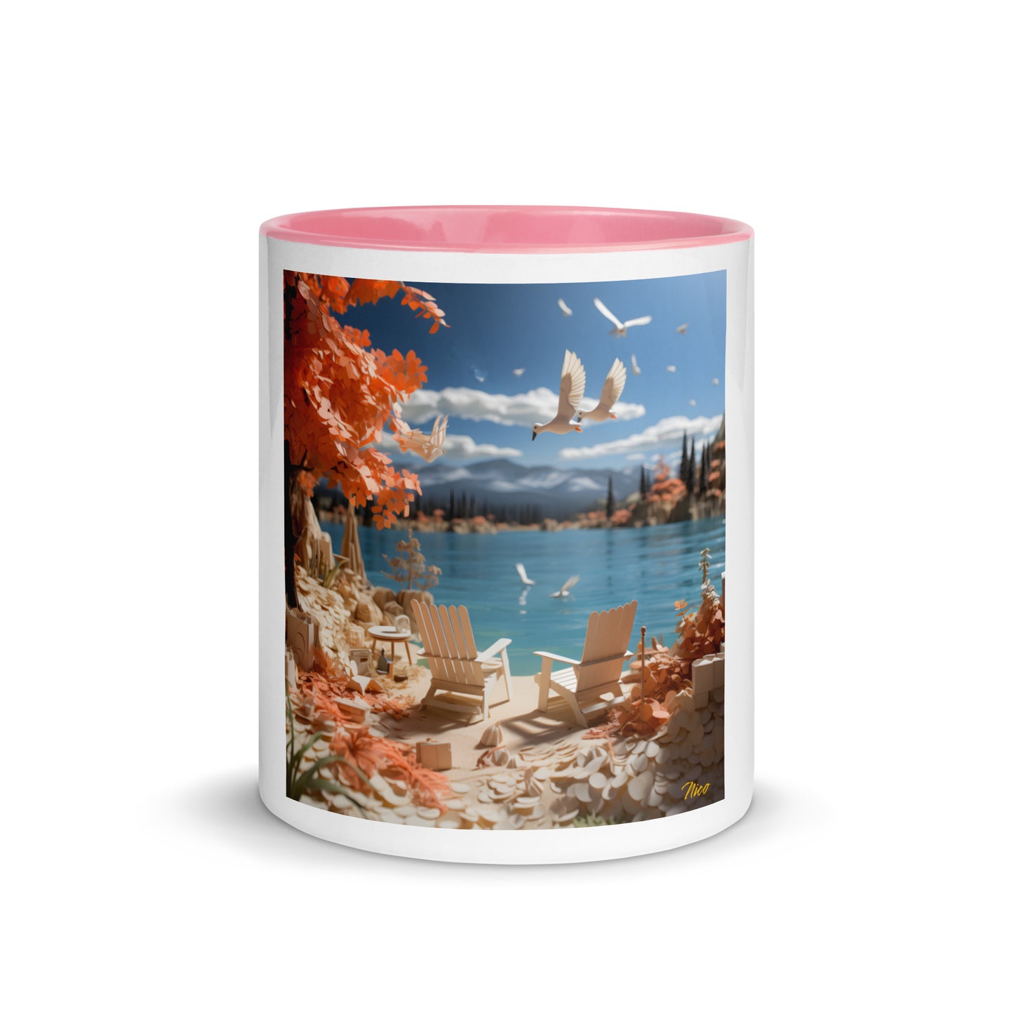 Atop The Mountain Lakeshore Series Print #10 - Mug with Color Inside