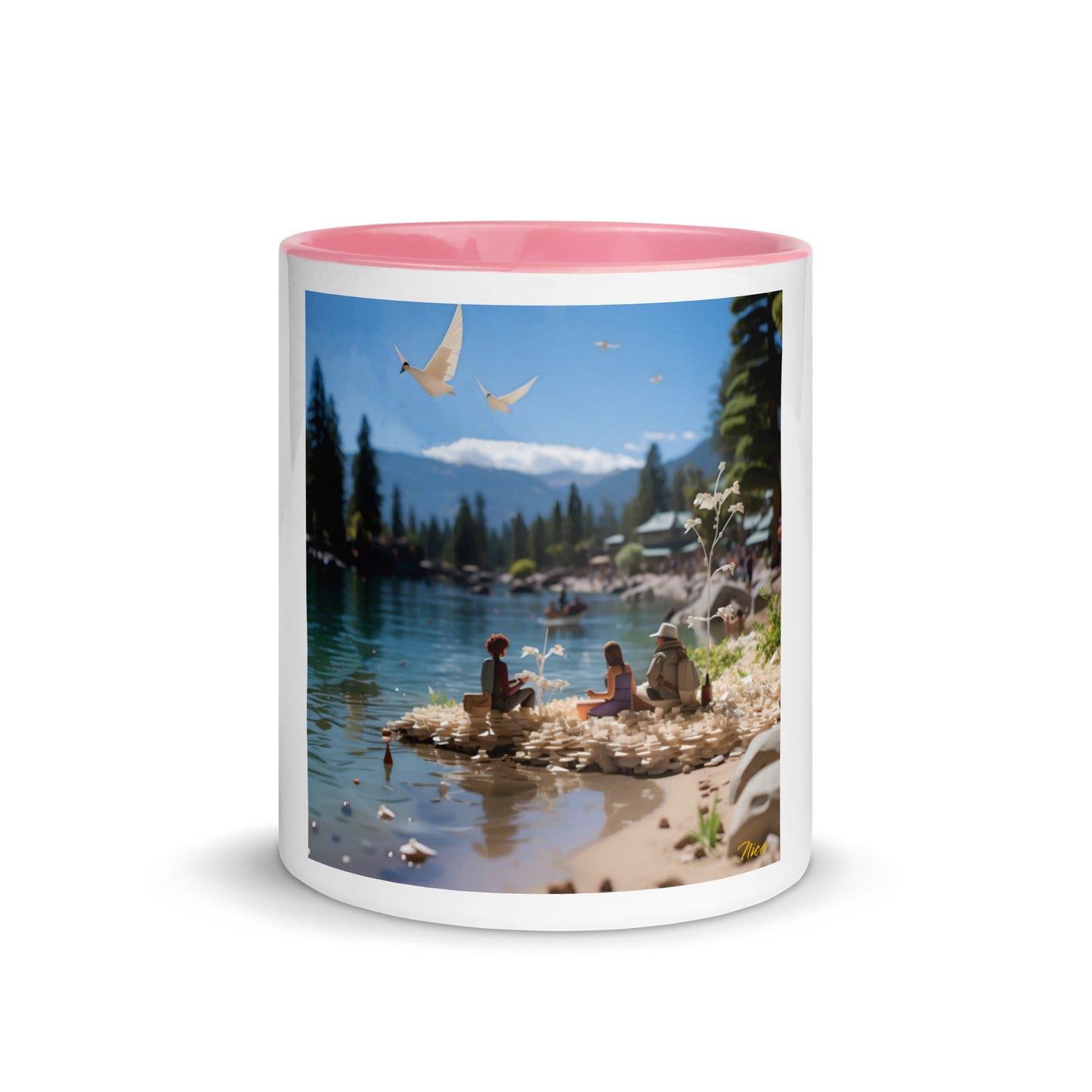 Atop The Mountain Lakeshore Series Print #7 - Mug with Color Inside