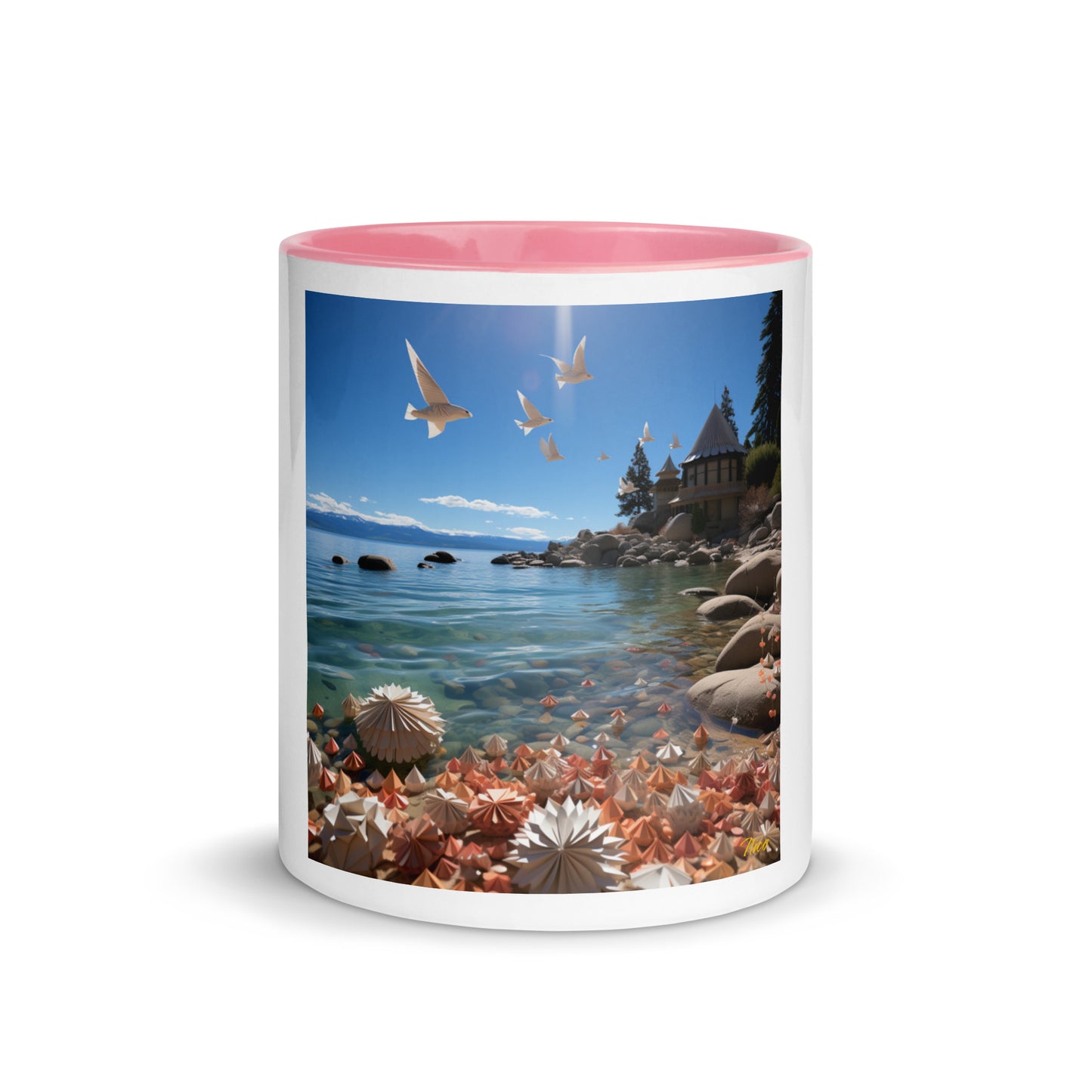 Atop The Mountain Lakeshore Series Print #3 - Mug with Color Inside