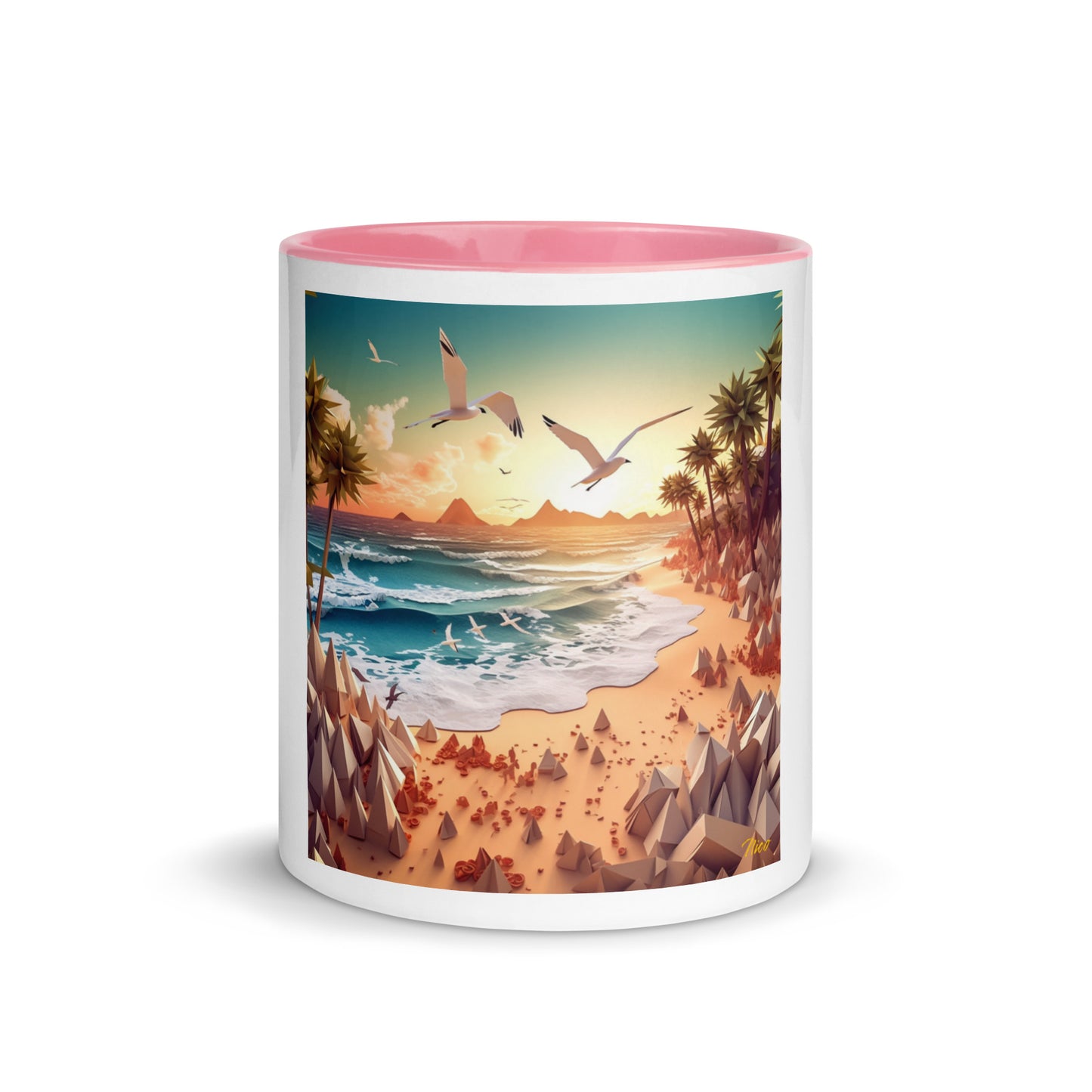 By The Seaside Series Print #4 - Mug with Color Inside