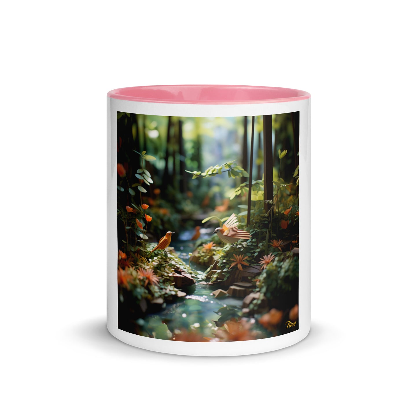 Relaxing By The Brook Series Print #6 - Mug with Color Inside