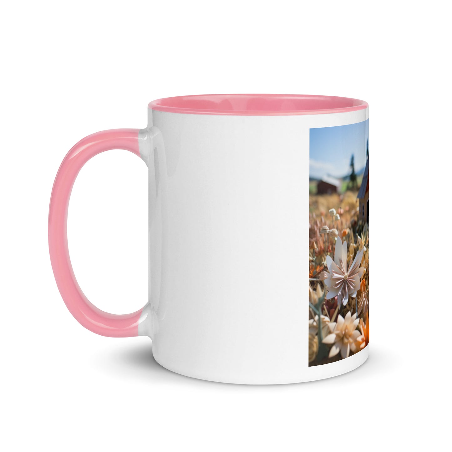 Meadow By The Farm Series Print #4 - Mug with Color Inside