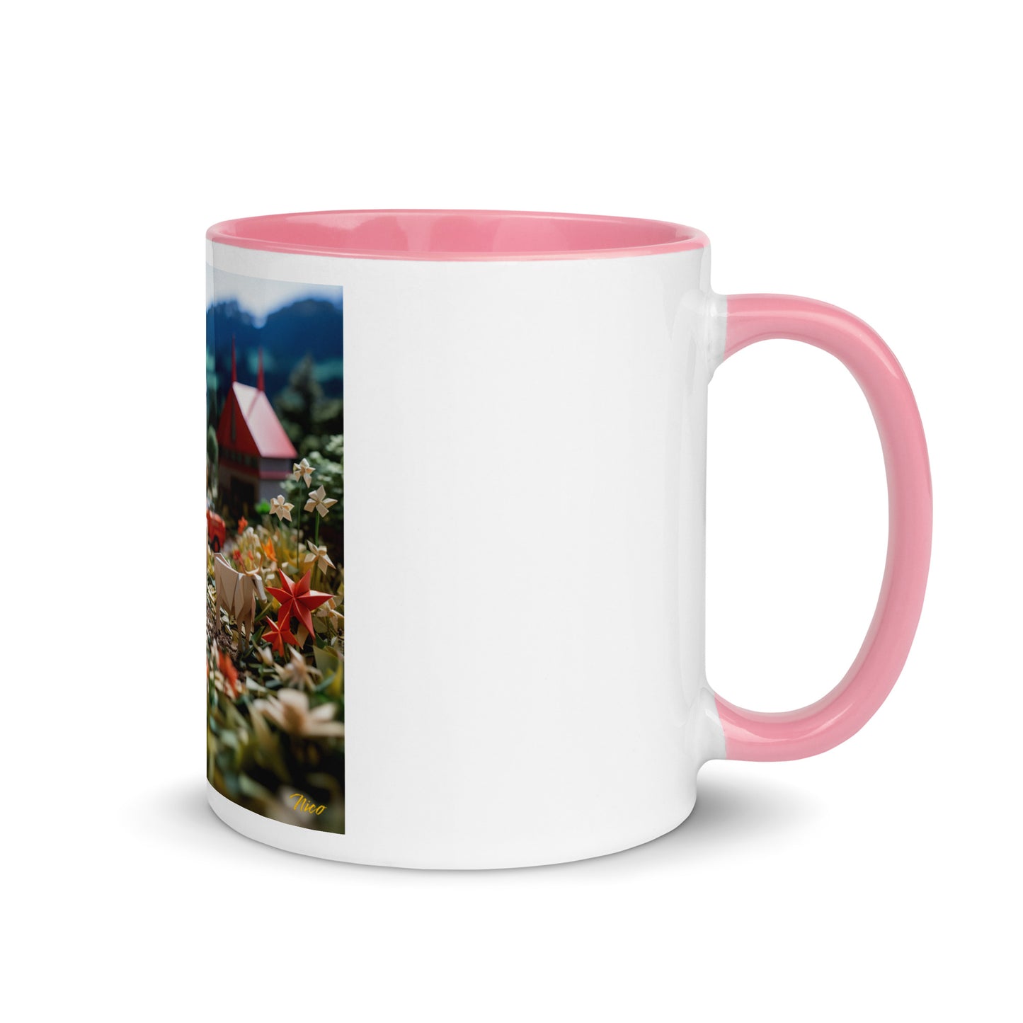 Meadow By The Farm Series Print #5 - Mug with Color Inside