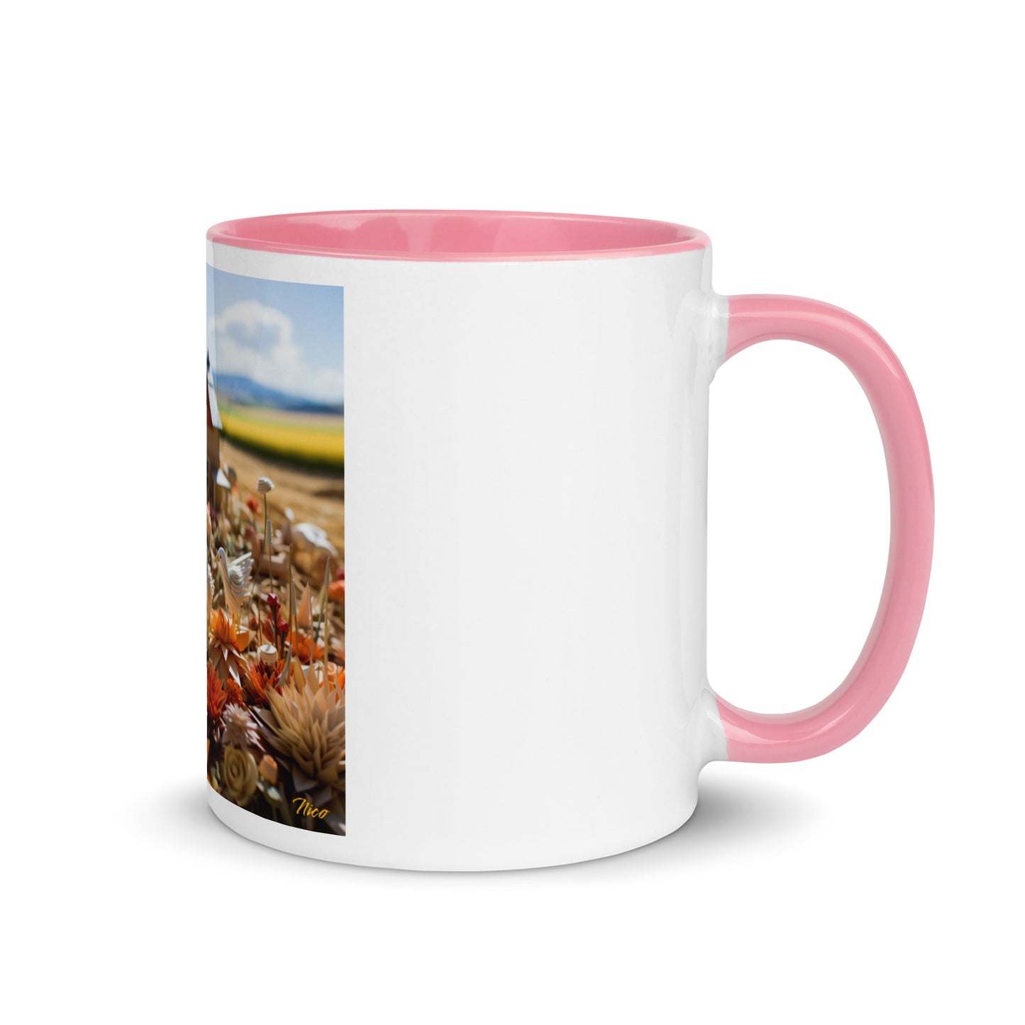 Meadow By The Farm Series Print #4 - Mug with Color Inside