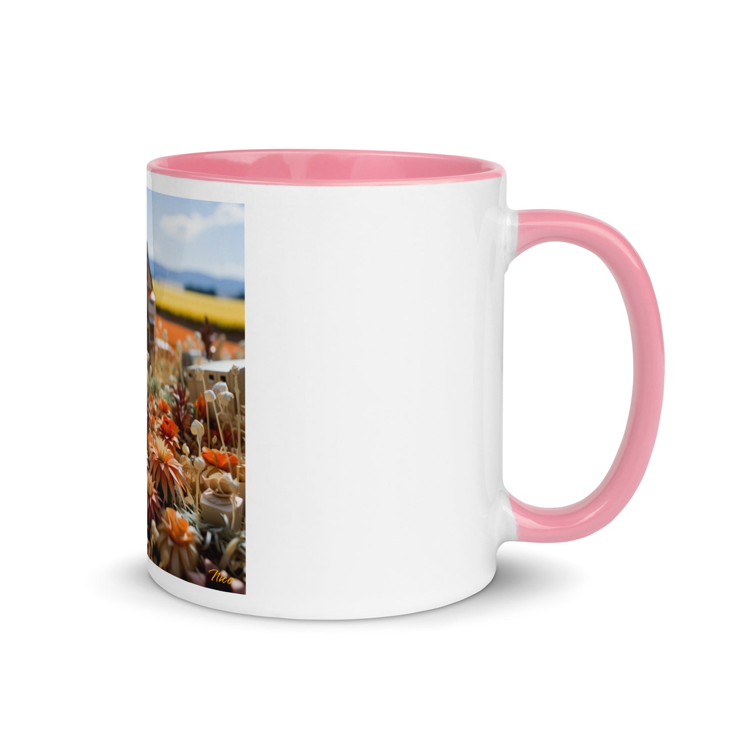 Meadow By The Farm Series Print #9 - Mug with Color Inside