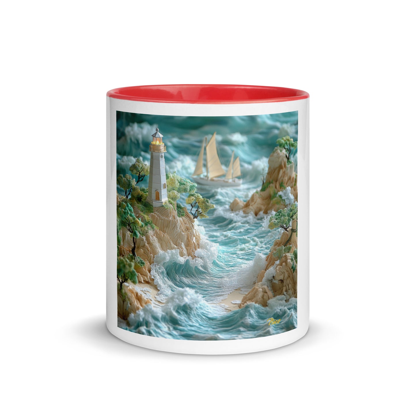 By The Seaside Series Print #9 - Mug with Color Inside