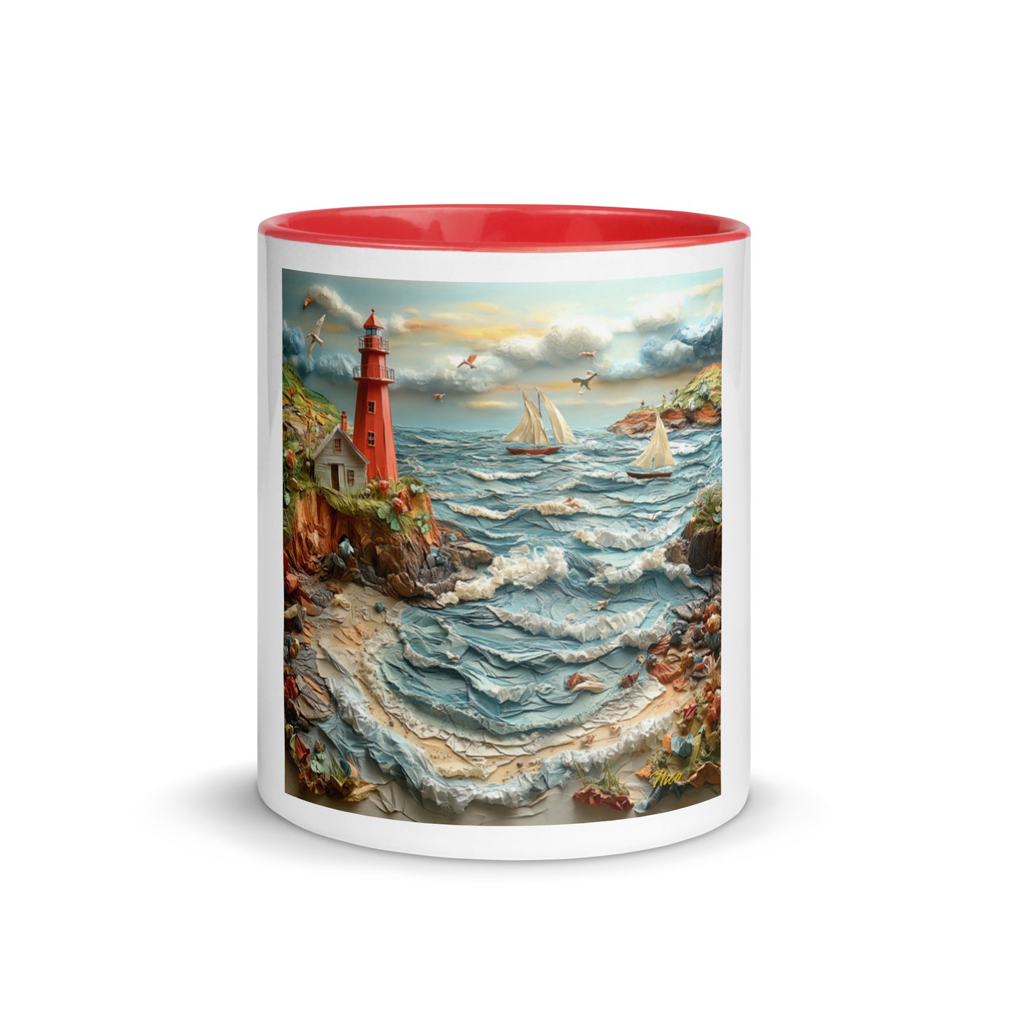 By The Seaside Series Print #2 - Mug with Color Inside