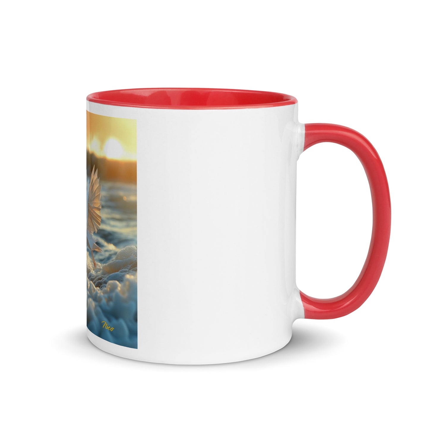 By The Seaside Series Print #5 Mug with Color Inside