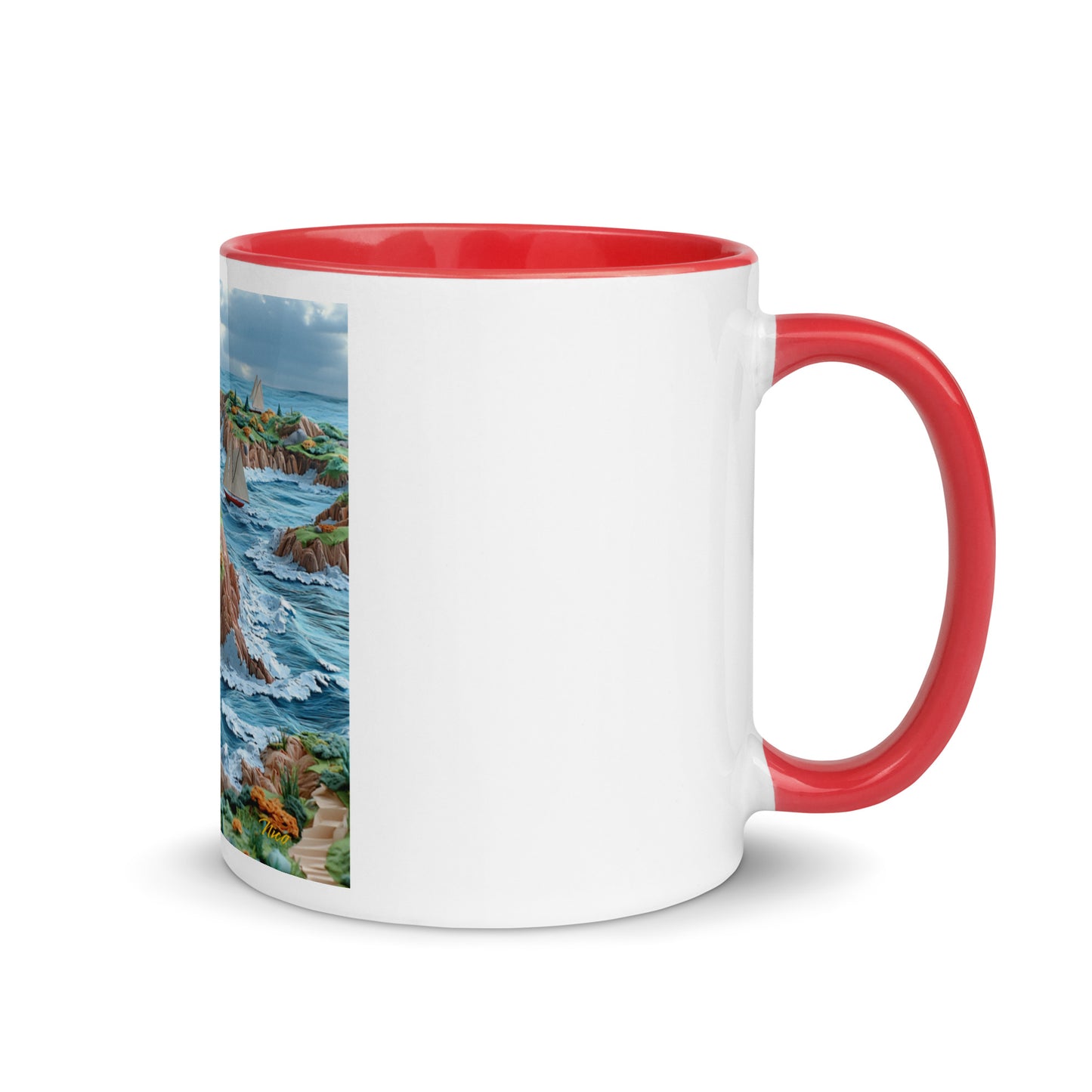 By The Seaside Series Print #6 - Mug with Color Inside