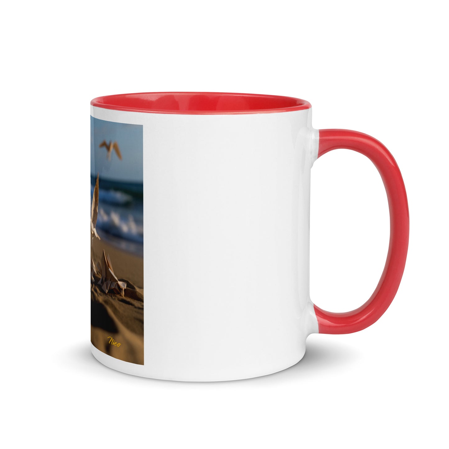 By The Seaside Series Print #7 - Mug with Color Inside