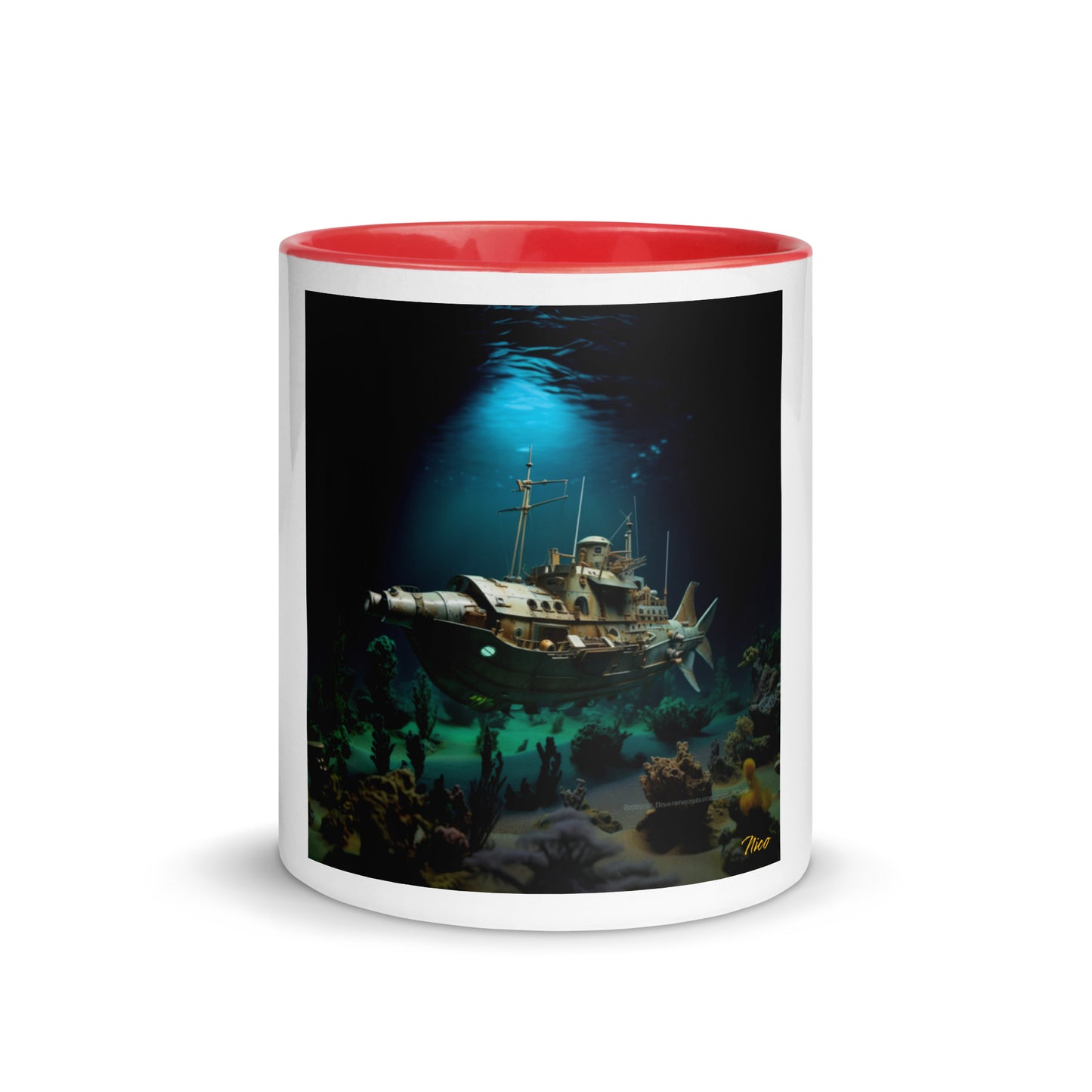 20,000 Leagues Under The Sea Series Print #7 - Mug with Color Inside