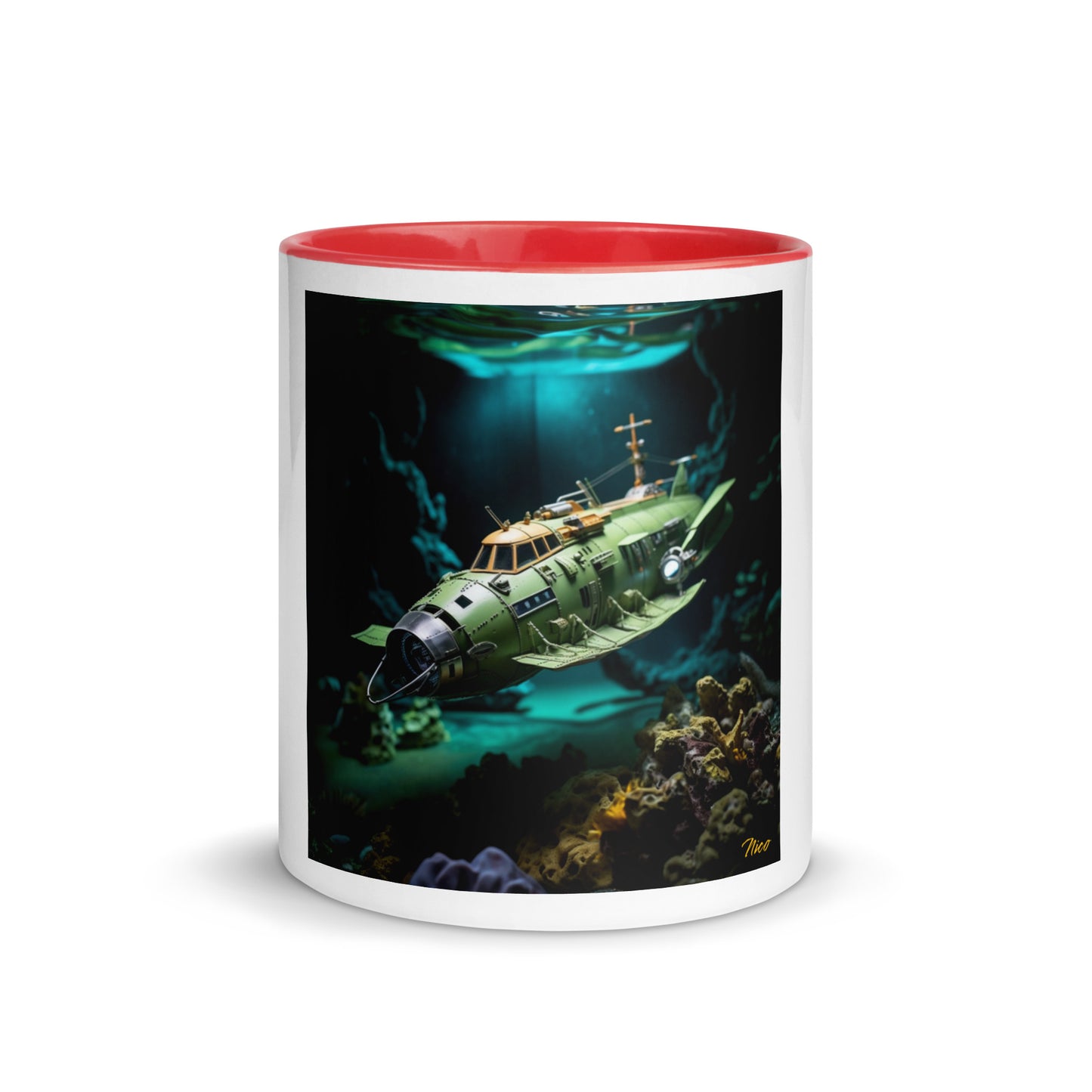 20,000 Leagues Under The Sea Series Print #10 - Mug with Color Inside