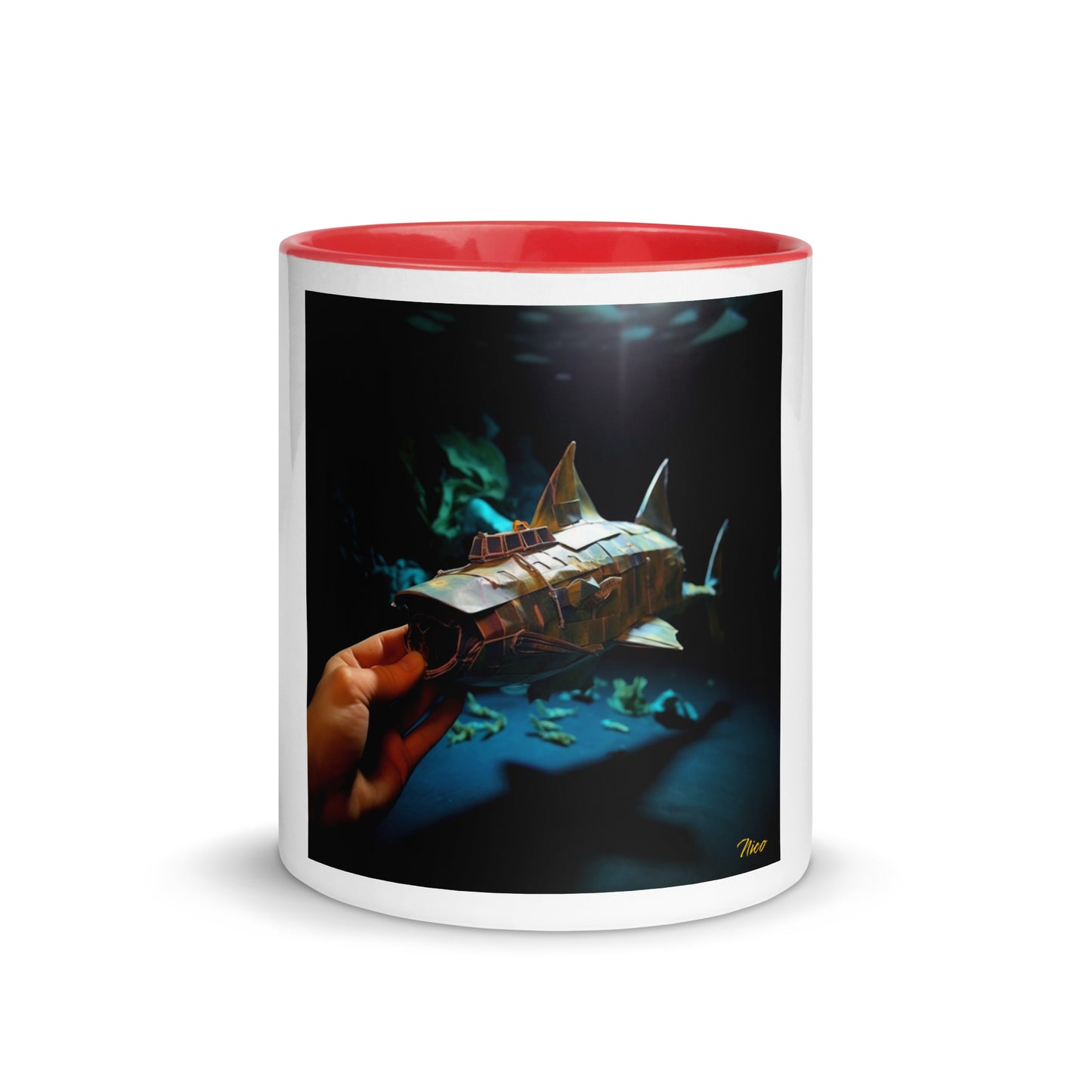 20,000 Leagues Under The Sea Series Print #4 - Mug with Color Inside