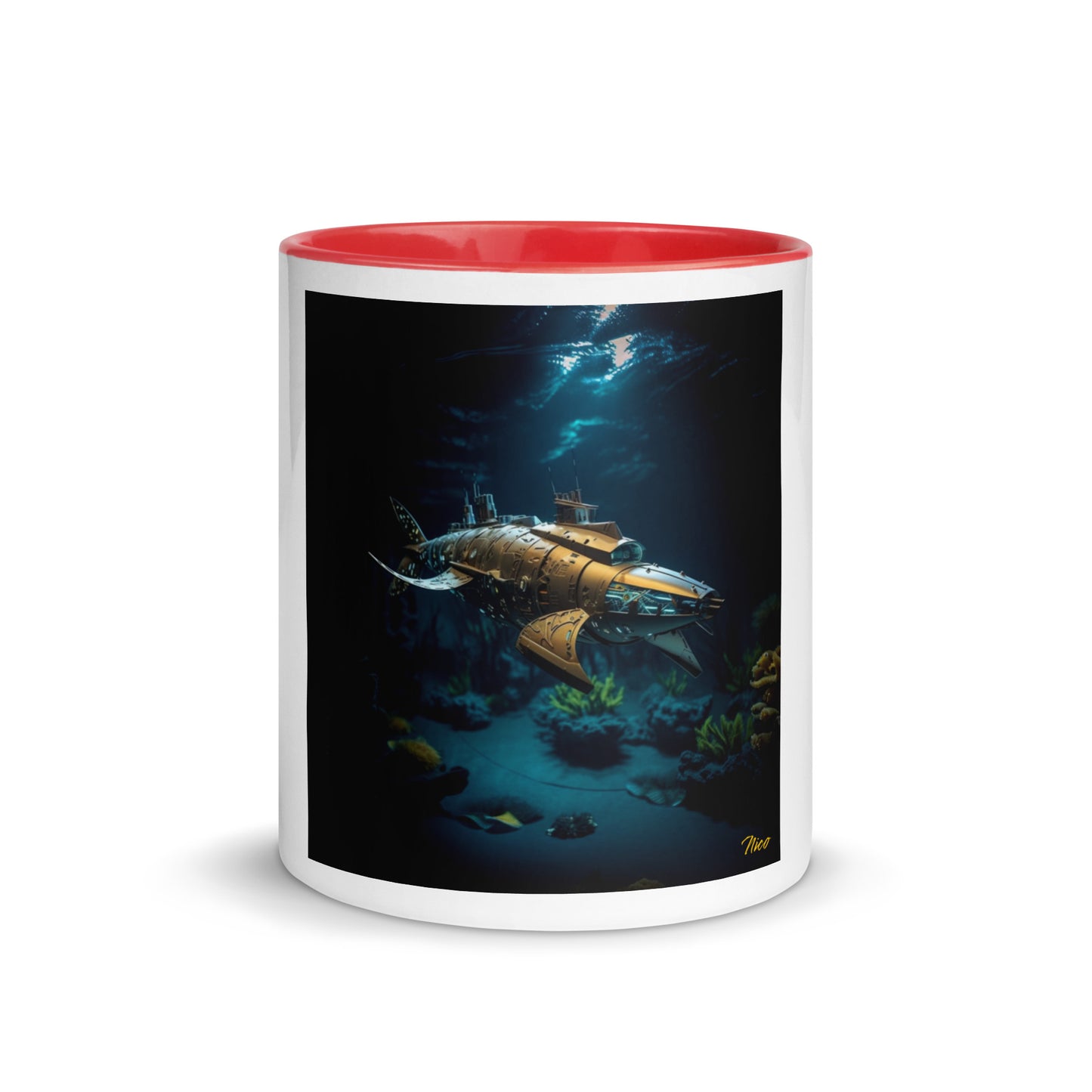 20,000 Leagues Under The Sea Series Print #5 - Mug with Color Inside