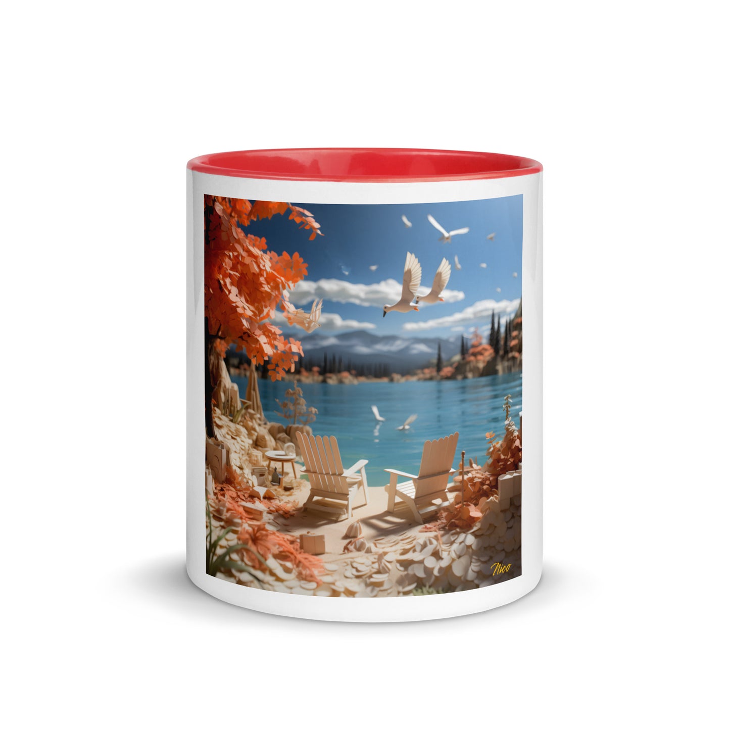 Atop The Mountain Lakeshore Series Print #10 - Mug with Color Inside