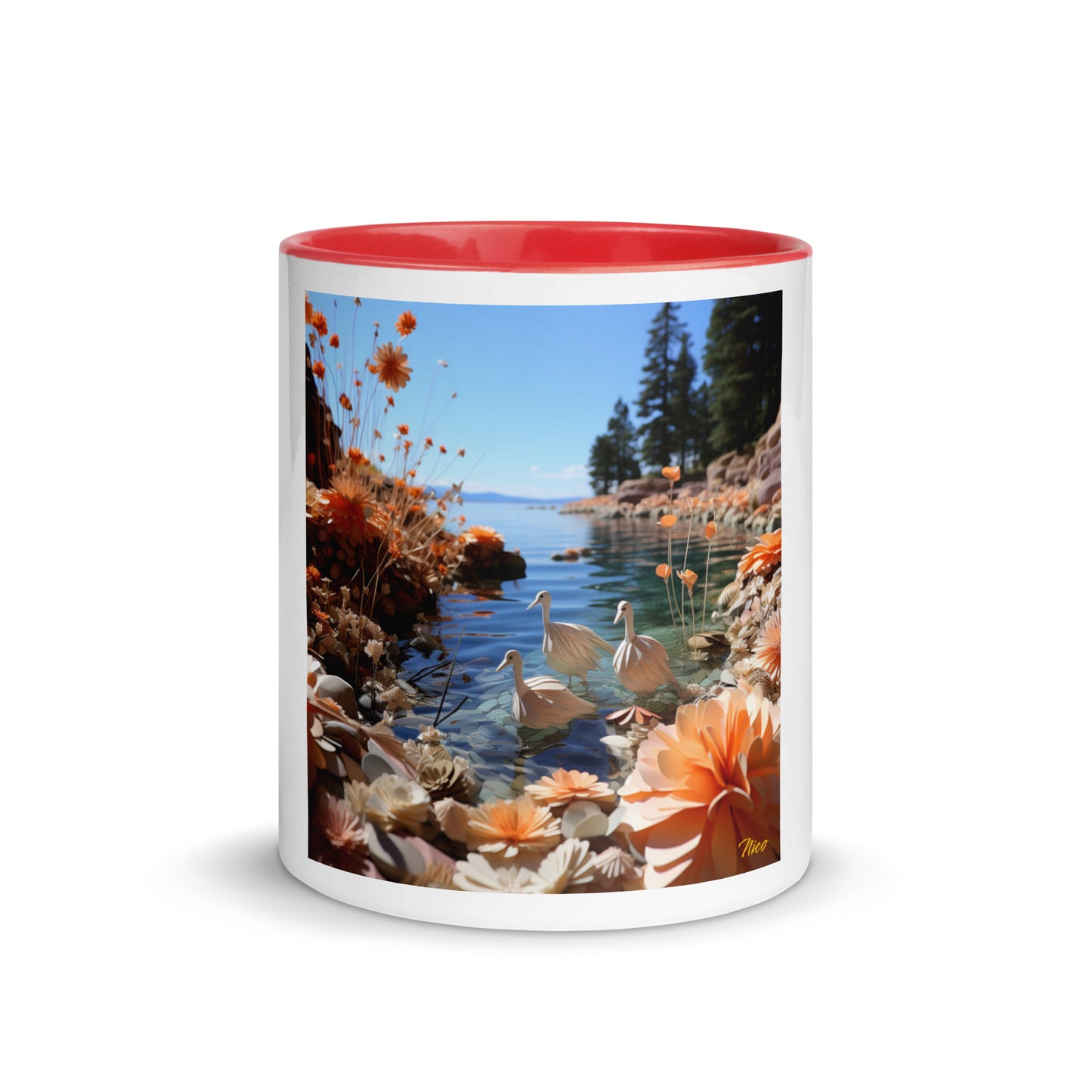 Atop The Mountain Lakeshore Series Print #4 - Mug with Color Inside