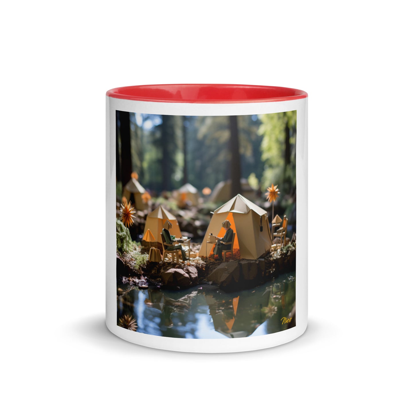 Relaxing By The Brook Series Print #4 - Mug with Color Inside