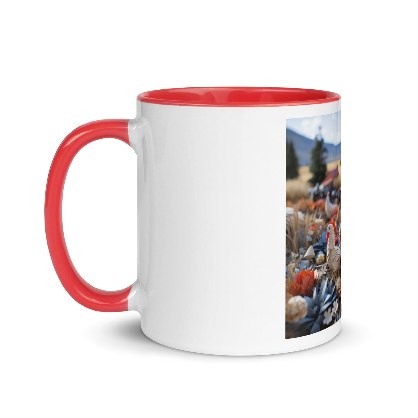 Meadow By The Farm Series Print #6 - Mug with Color Inside