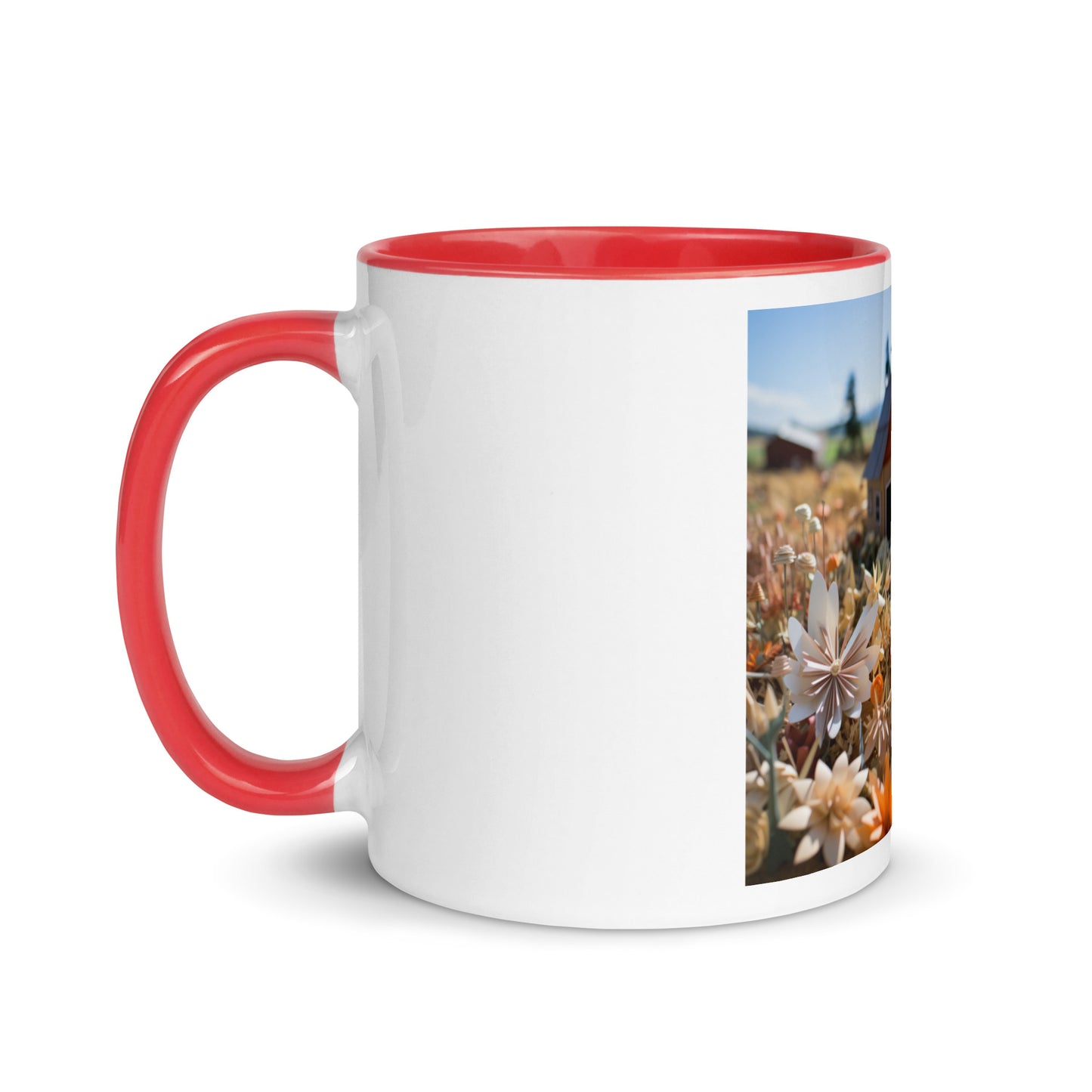 Meadow By The Farm Series Print #4 - Mug with Color Inside