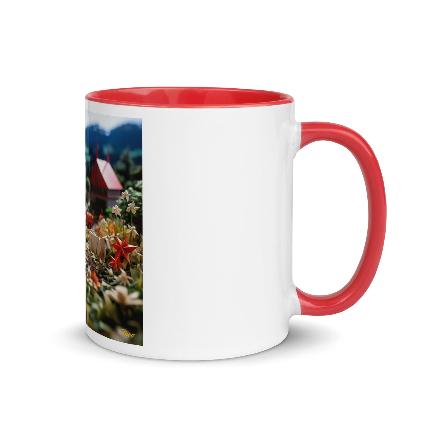 Meadow By The Farm Series Print #5 - Mug with Color Inside