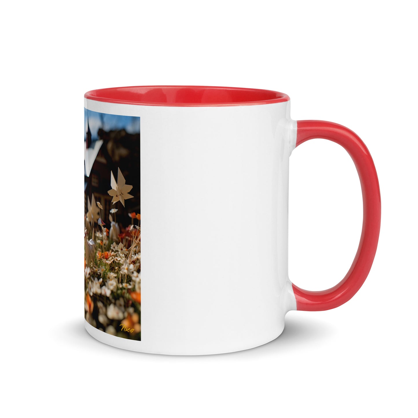 Meadow By The Farm Series Print #10 - Mug with Color Inside