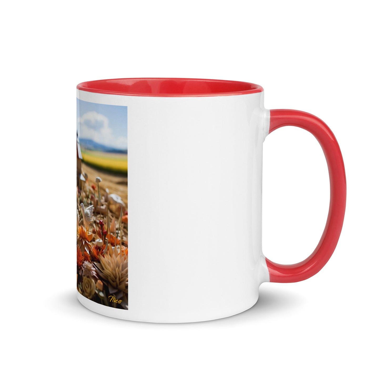 Meadow By The Farm Series Print #4 - Mug with Color Inside