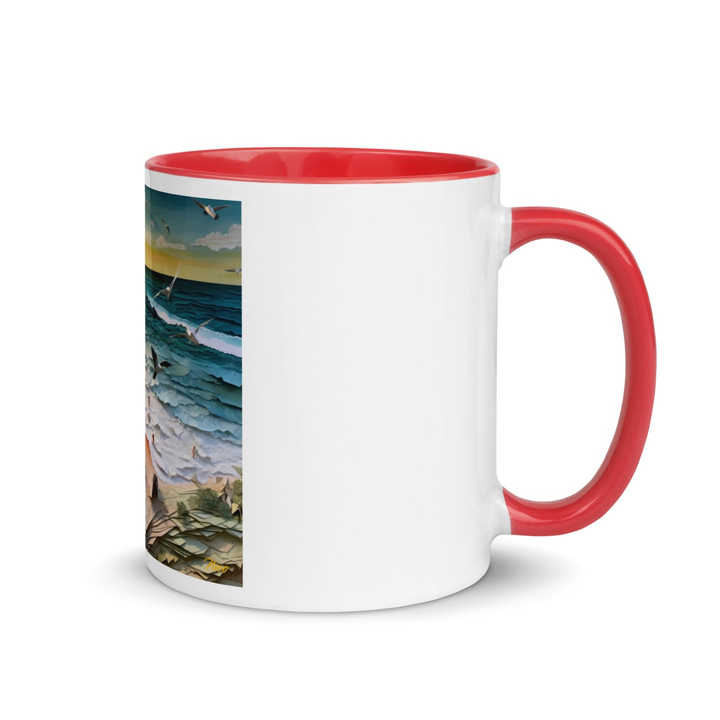 By The Seaside Series Print #6 - Mug with Color Inside