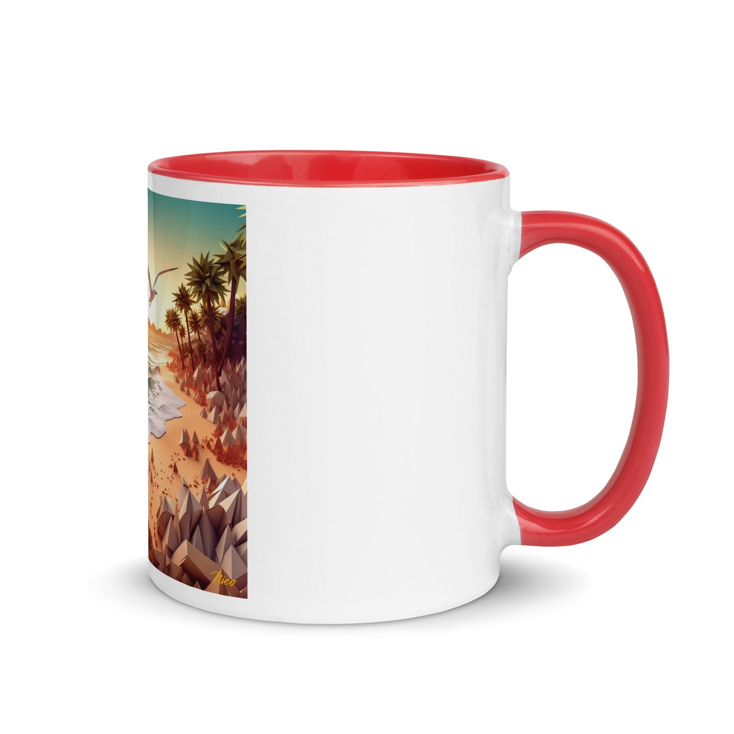 By The Seaside Series Print #4 - Mug with Color Inside