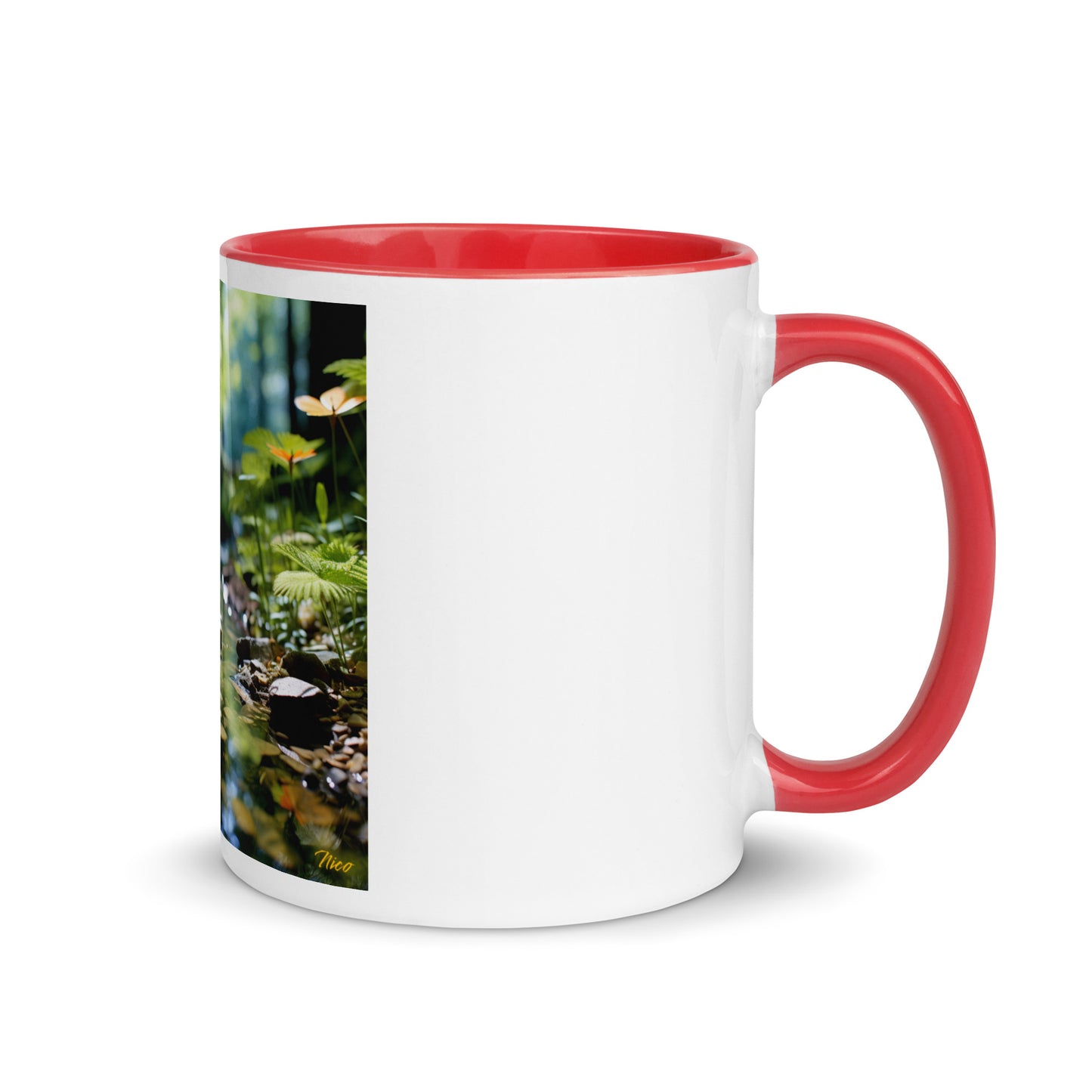 Relaxing By The Brook Series Print #9 - Mug with Color Inside