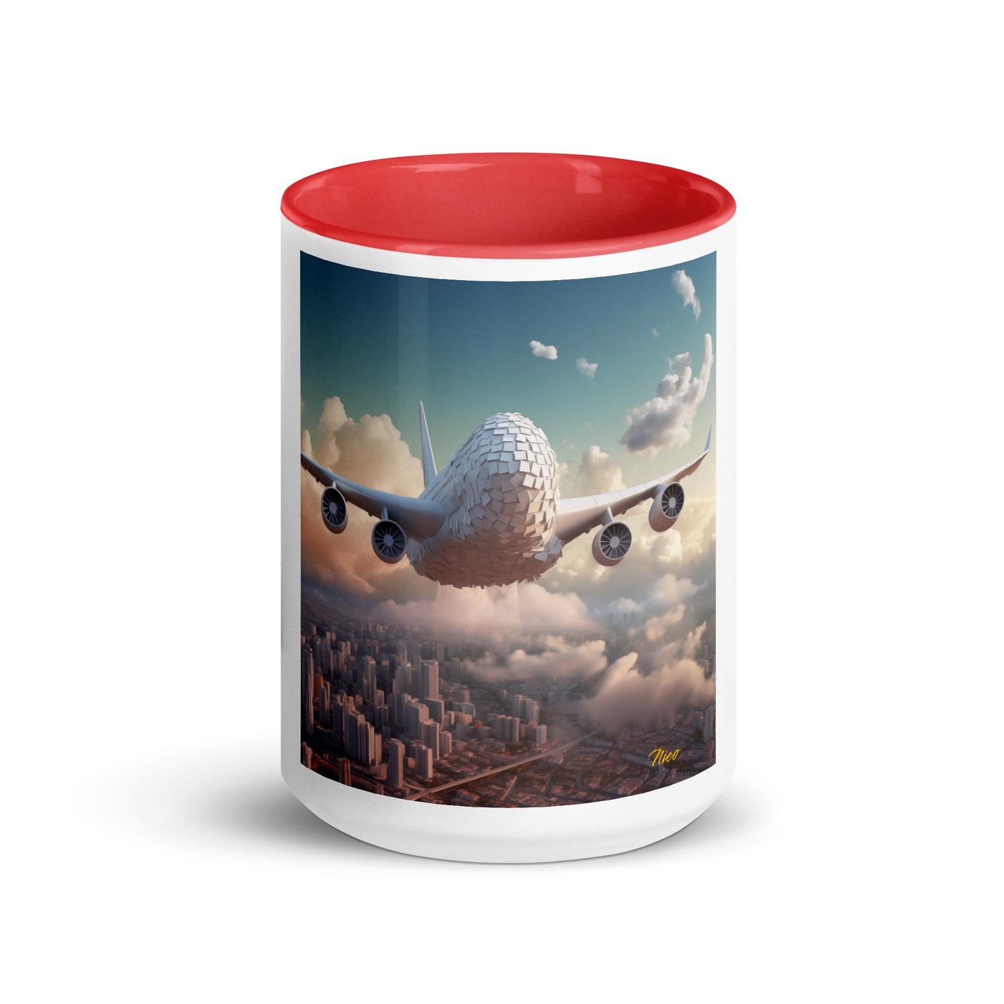 Frequent Flyer Miles Series Print #1 Mug with Color Inside