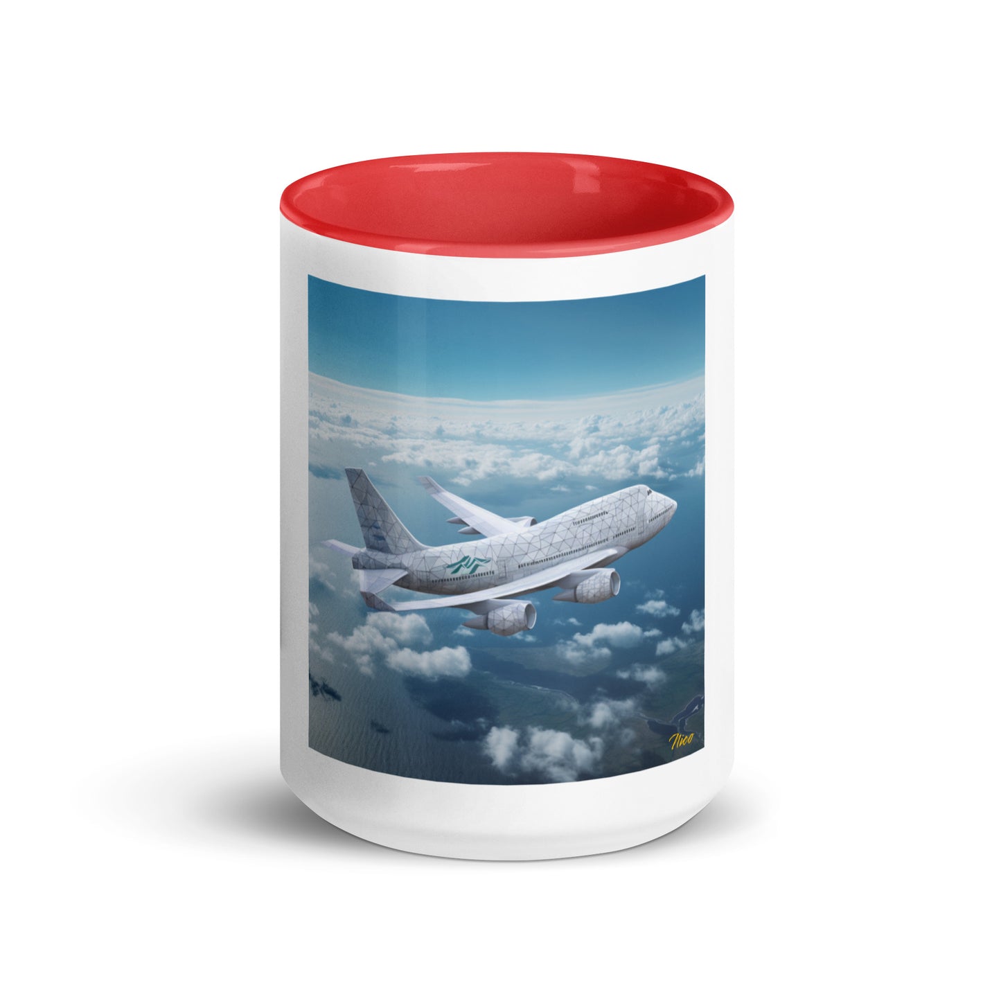 Frequent Flyer Miles Series Print #3 Mug with Color Inside