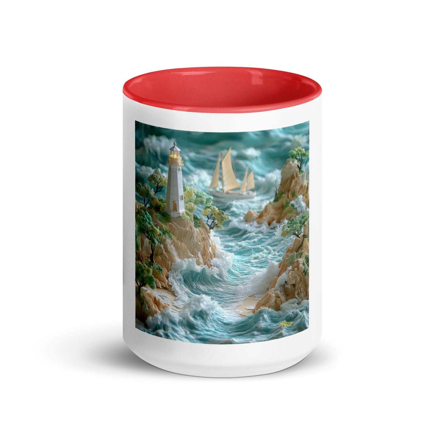 By The Seaside Series Print #9 - Mug with Color Inside