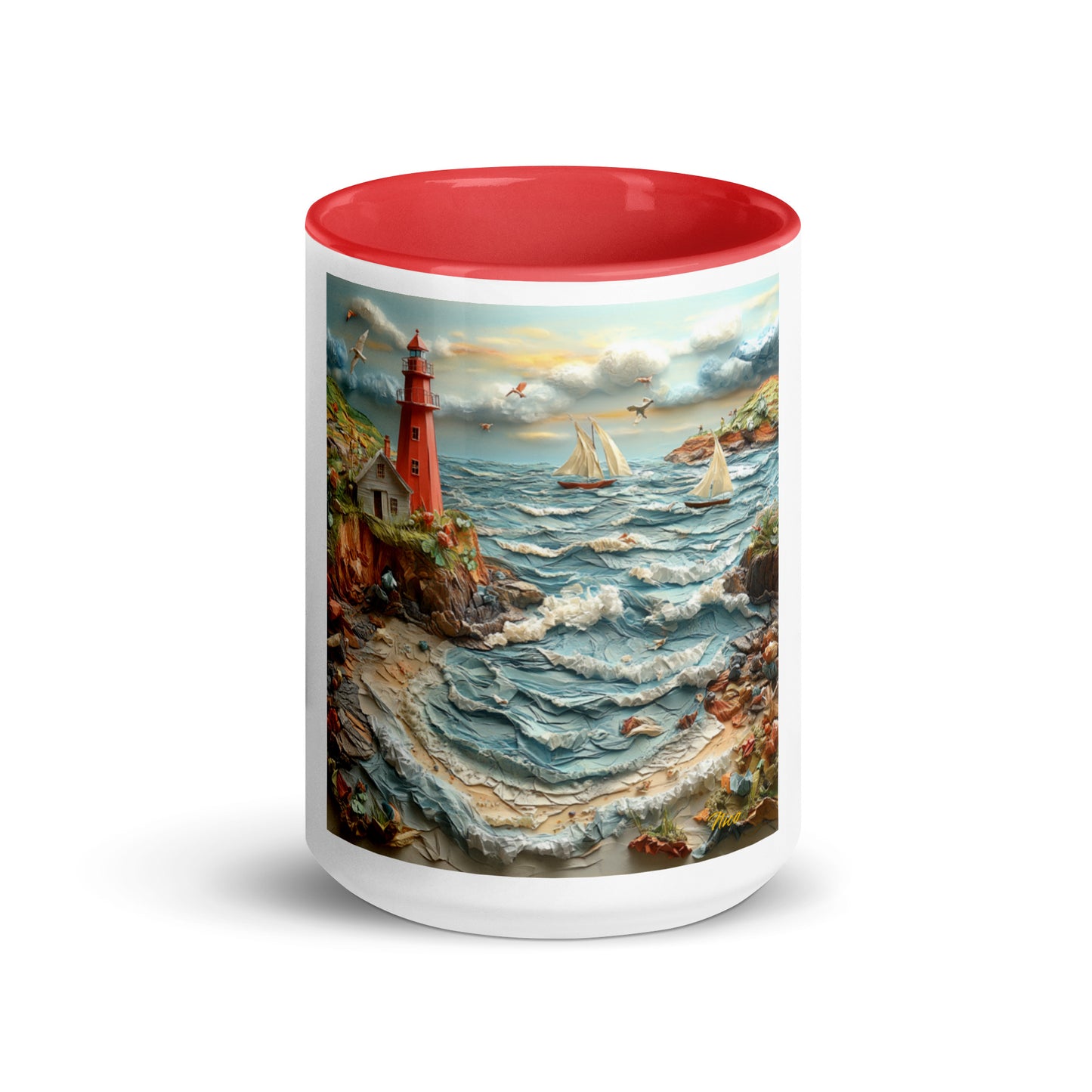 By The Seaside Series Print #2 - Mug with Color Inside