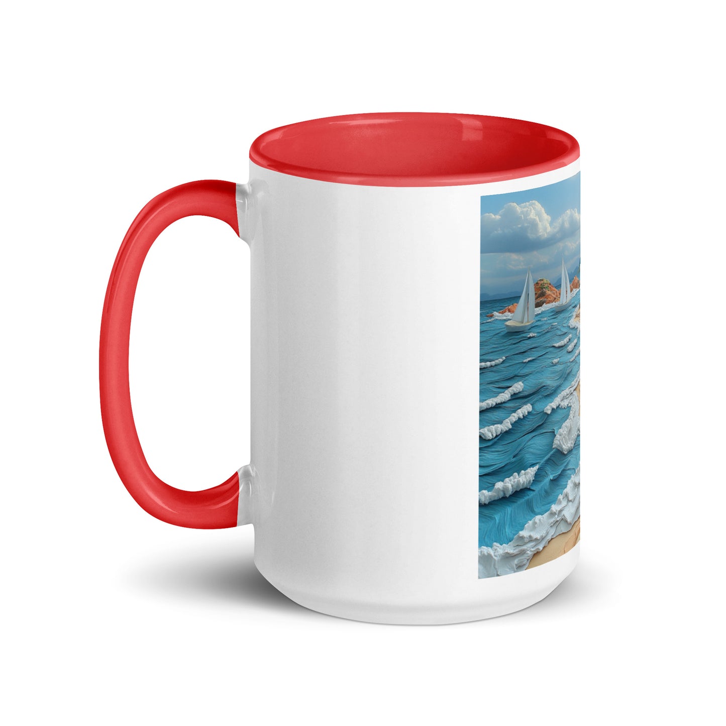 By The Seaside Series Print #4 - Mug with Color Inside