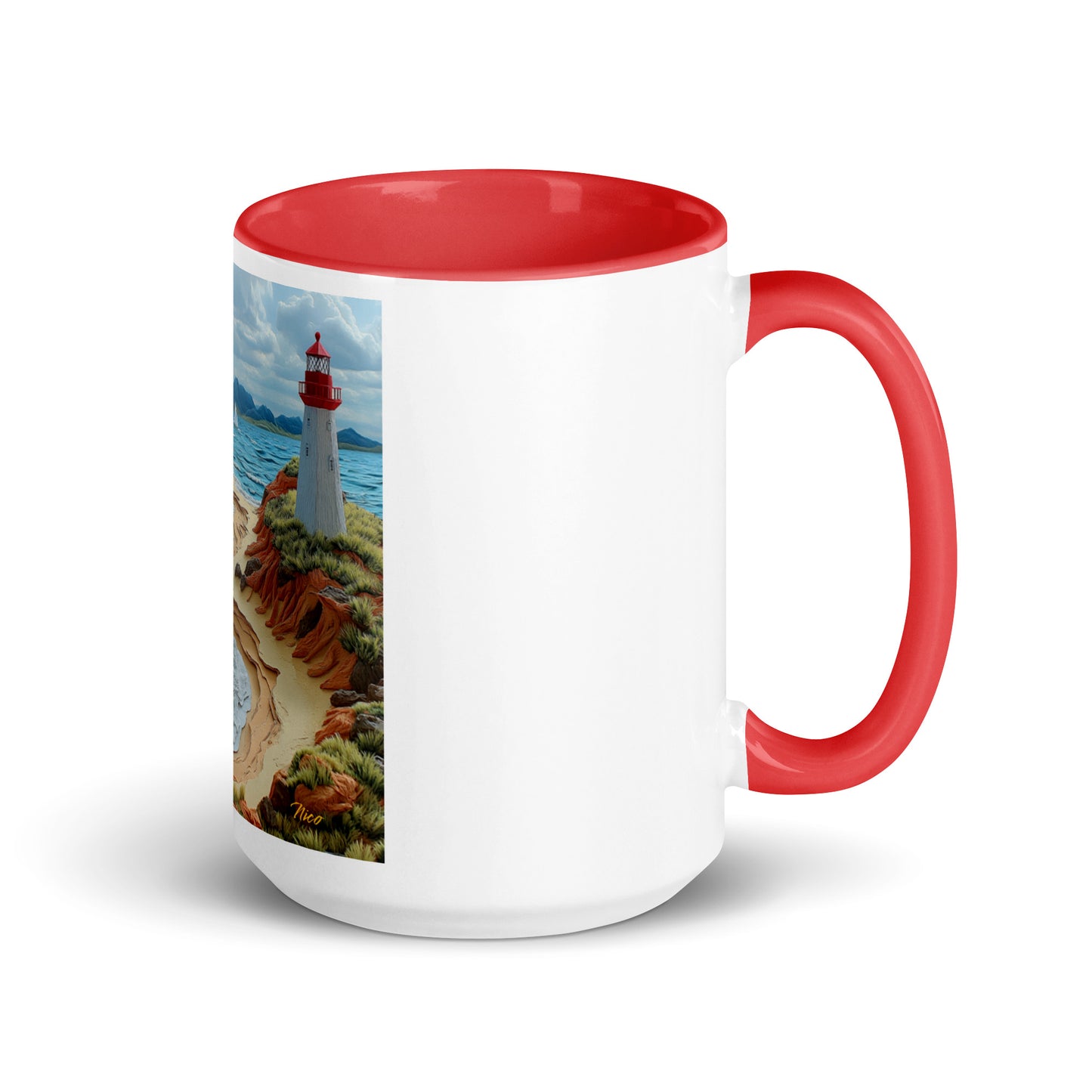 By The Seaside Series Print #4 - Mug with Color Inside