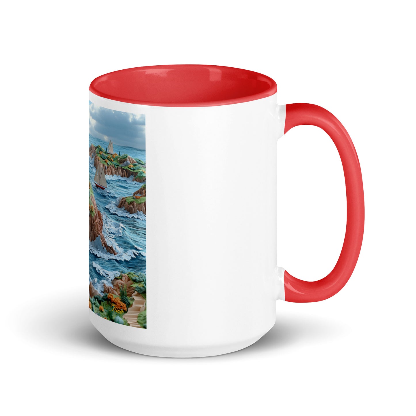 By The Seaside Series Print #6 - Mug with Color Inside