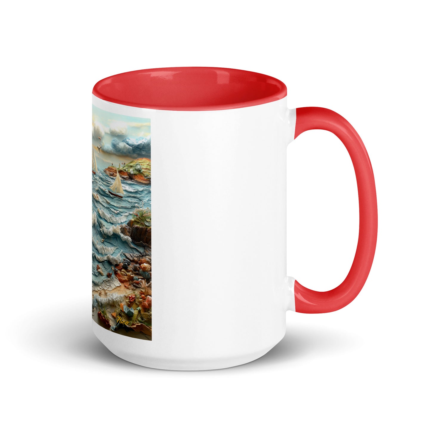 By The Seaside Series Print #2 - Mug with Color Inside