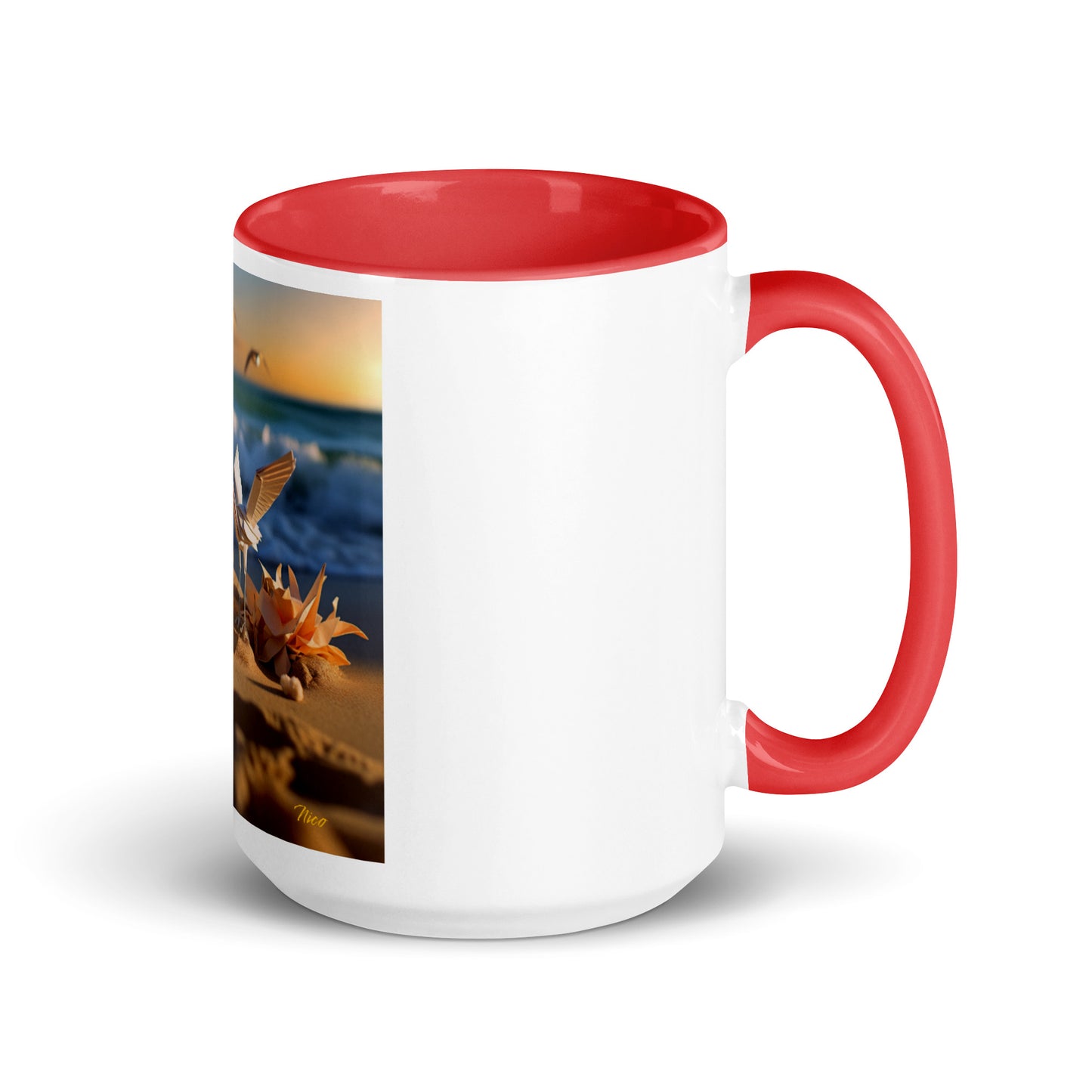 By The Seaside Series Print #3 - Mug with Color Inside