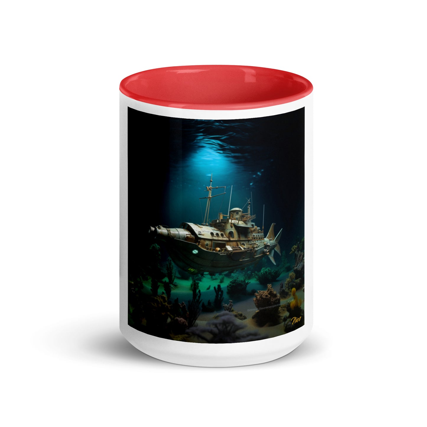 20,000 Leagues Under The Sea Series Print #7 - Mug with Color Inside